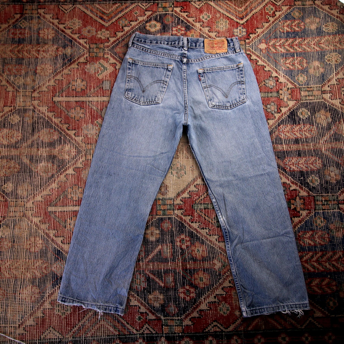Levi's W30 L25 Straight Leg Blue Denim Jeans