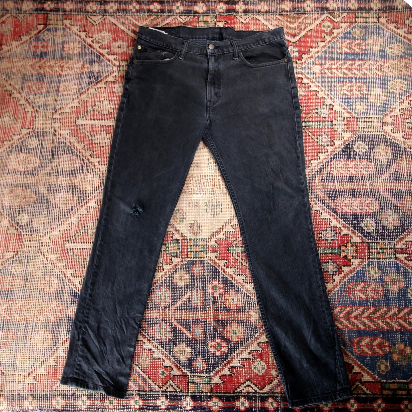 Levi's W36 L30 Straight :Leg Black Denim Jeans