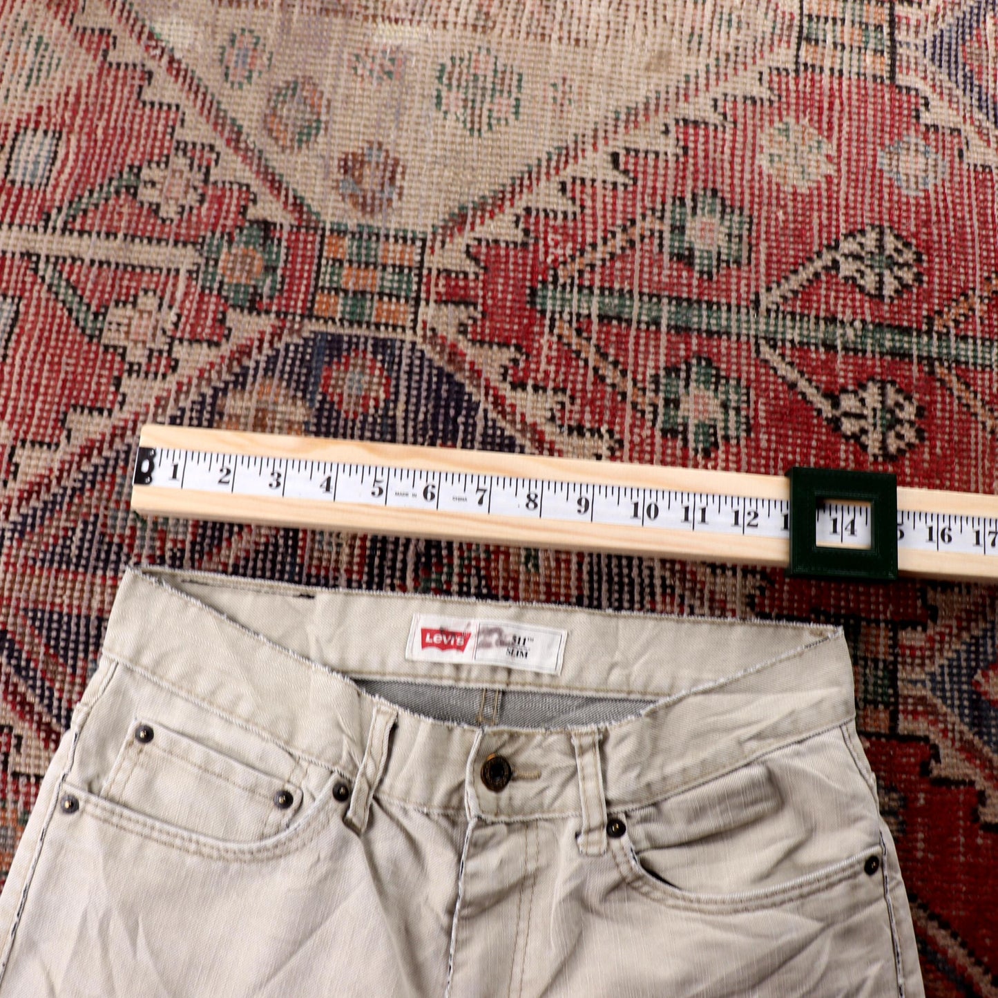 Levi's W28 L28 Straight Beige Denim Jeans