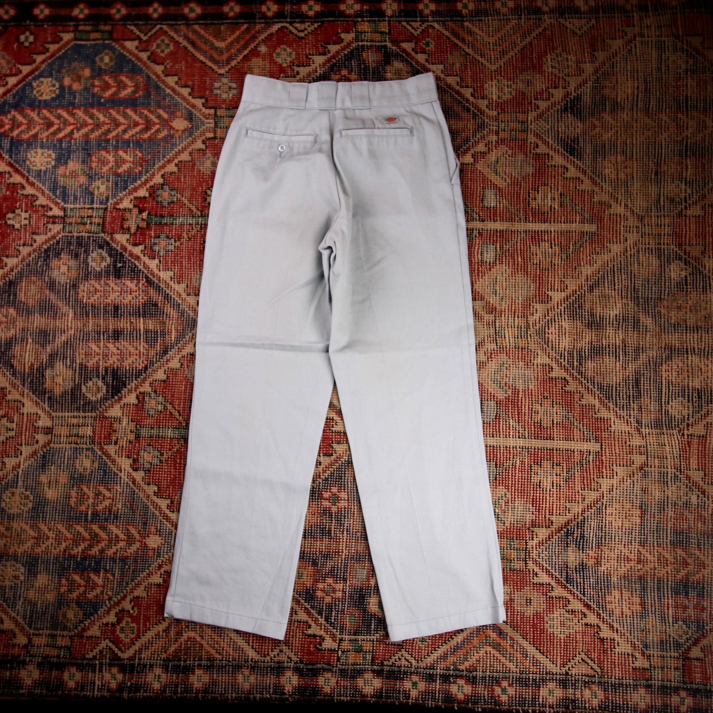 Dickies W26 L25 Straight Leg Blue Cotton Blend Trousers