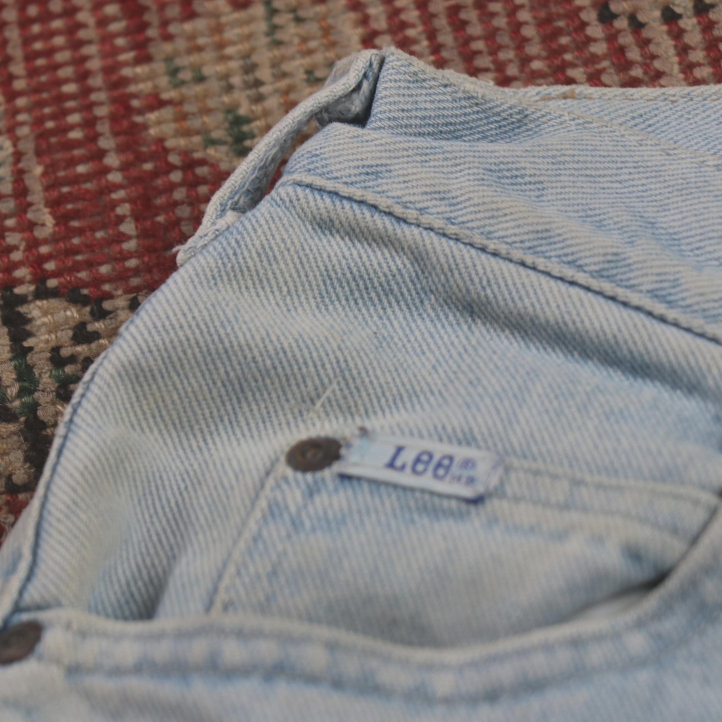 Lee W28 L30 Tapered Leg Relaxed Fit Blue Denim Jeans