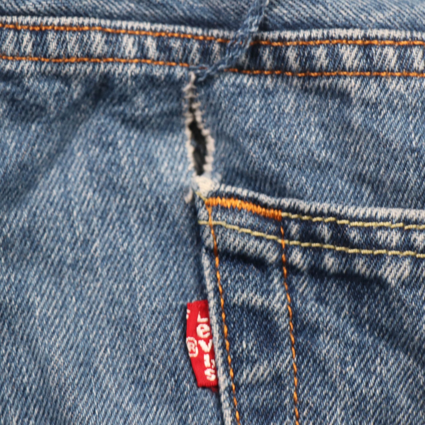 Levi's 505 Red Tab W40 L25 Straight Leg Regular Fit Blue Denim Jeans