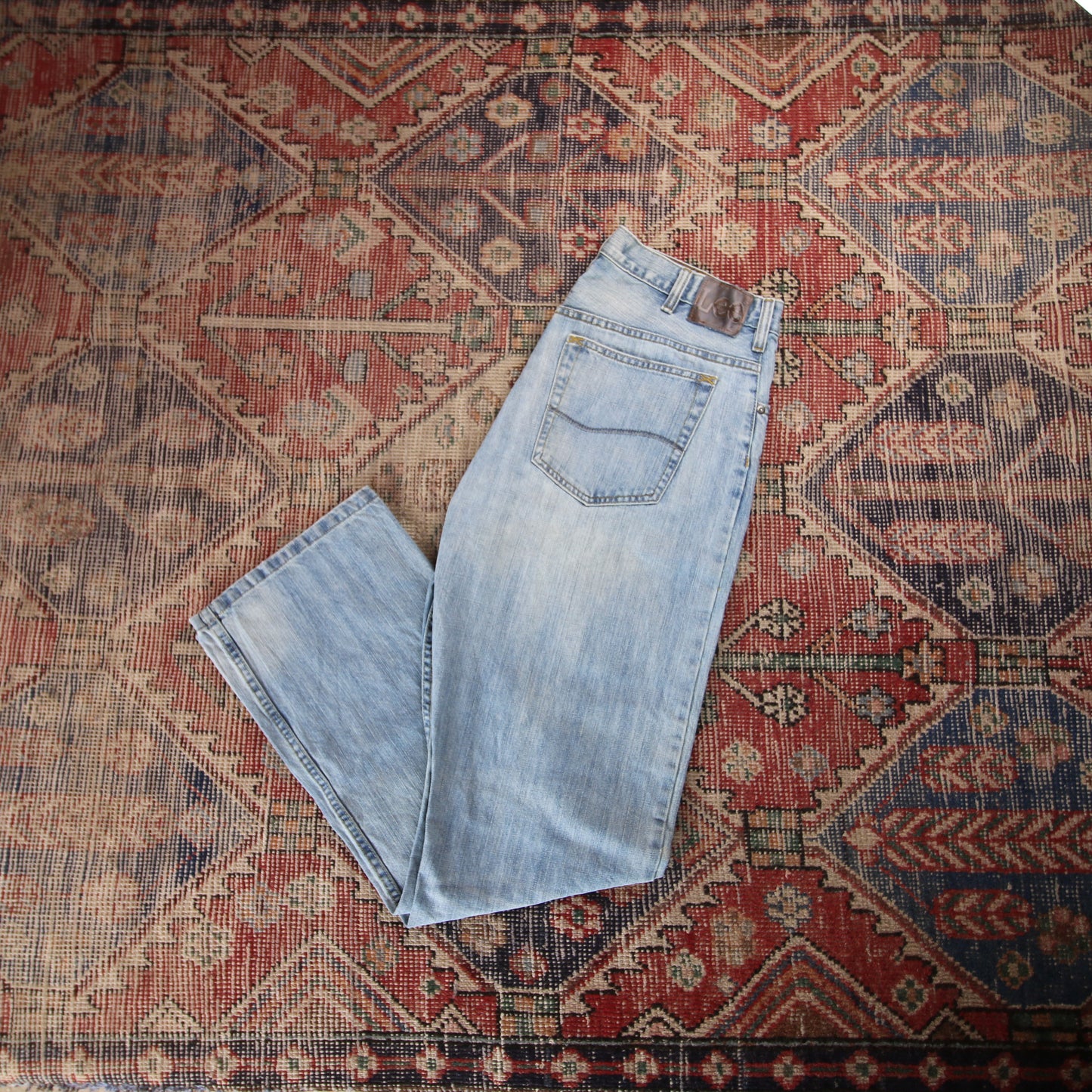 Lee W34 L31 Bootcut Relaxed Fit Blue Denim Jeans