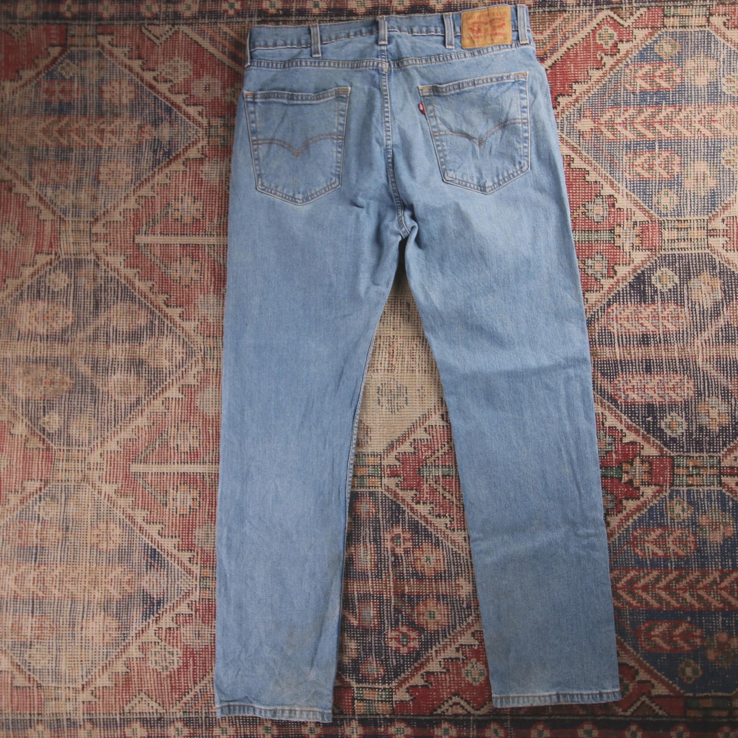 Levi's 505 Red Tab W34 L30 Straight Leg Regular Fit Blue Denim Jeans