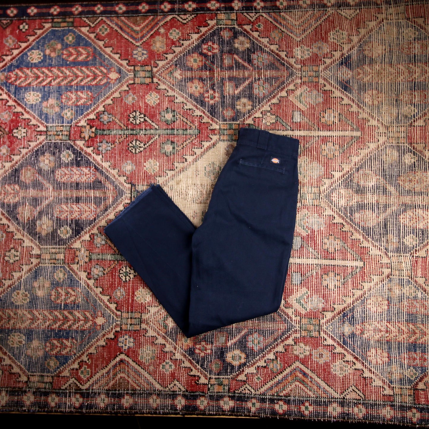 Dickies 774 W28 L28 Straight Leg Black Cotton Blend Trousers