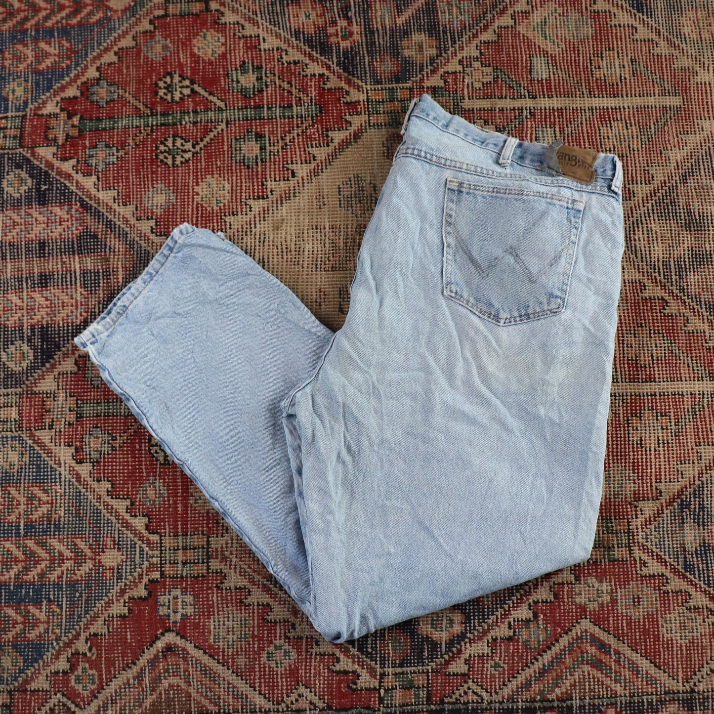 Wrangler W46 L29 Straight Leg Blue Denim Jeans