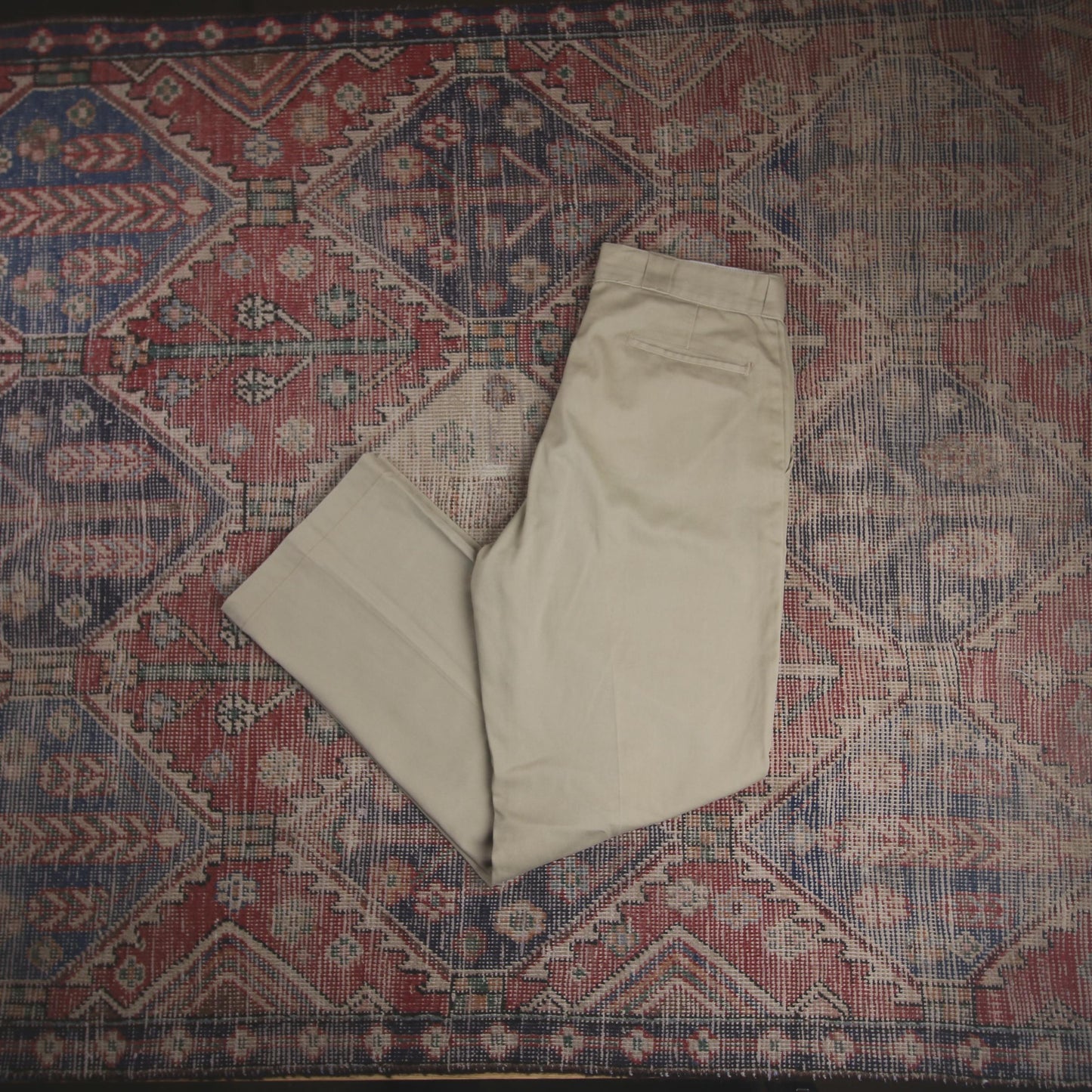 Dickies W34 L30 Straight Leg Beige Cotton Blend Trousers