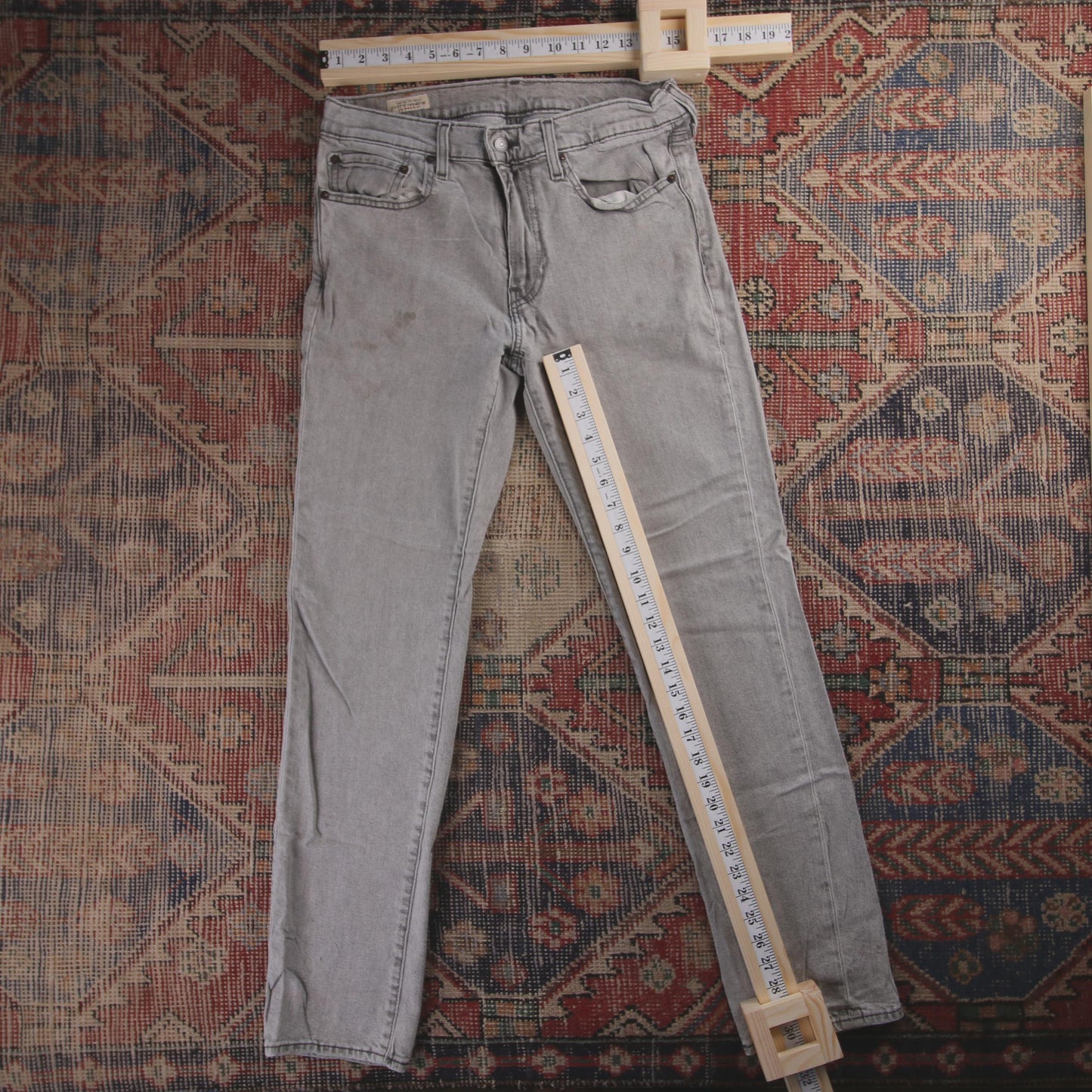 Levi's 511 Red Tab W30 L30 Slim Fit Grey Denim Jeans