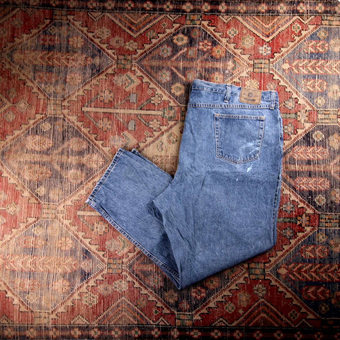 Wrangler W50 L32 Relaxed Blue Denim Jeans