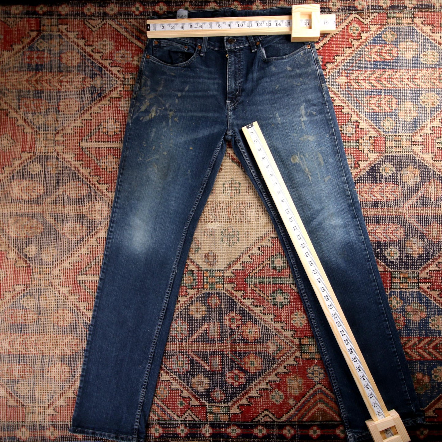 Levi's 559 Red Tab W34 L35 Straight Leg Relaxed Fit Blue Denim Jeans