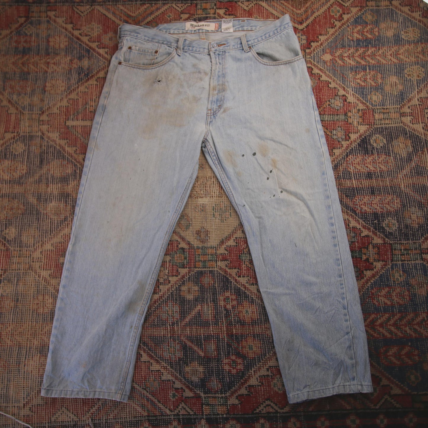 Levi's 505 W38 L27 Straight Leg Regular Fit Blue Denim Jeans