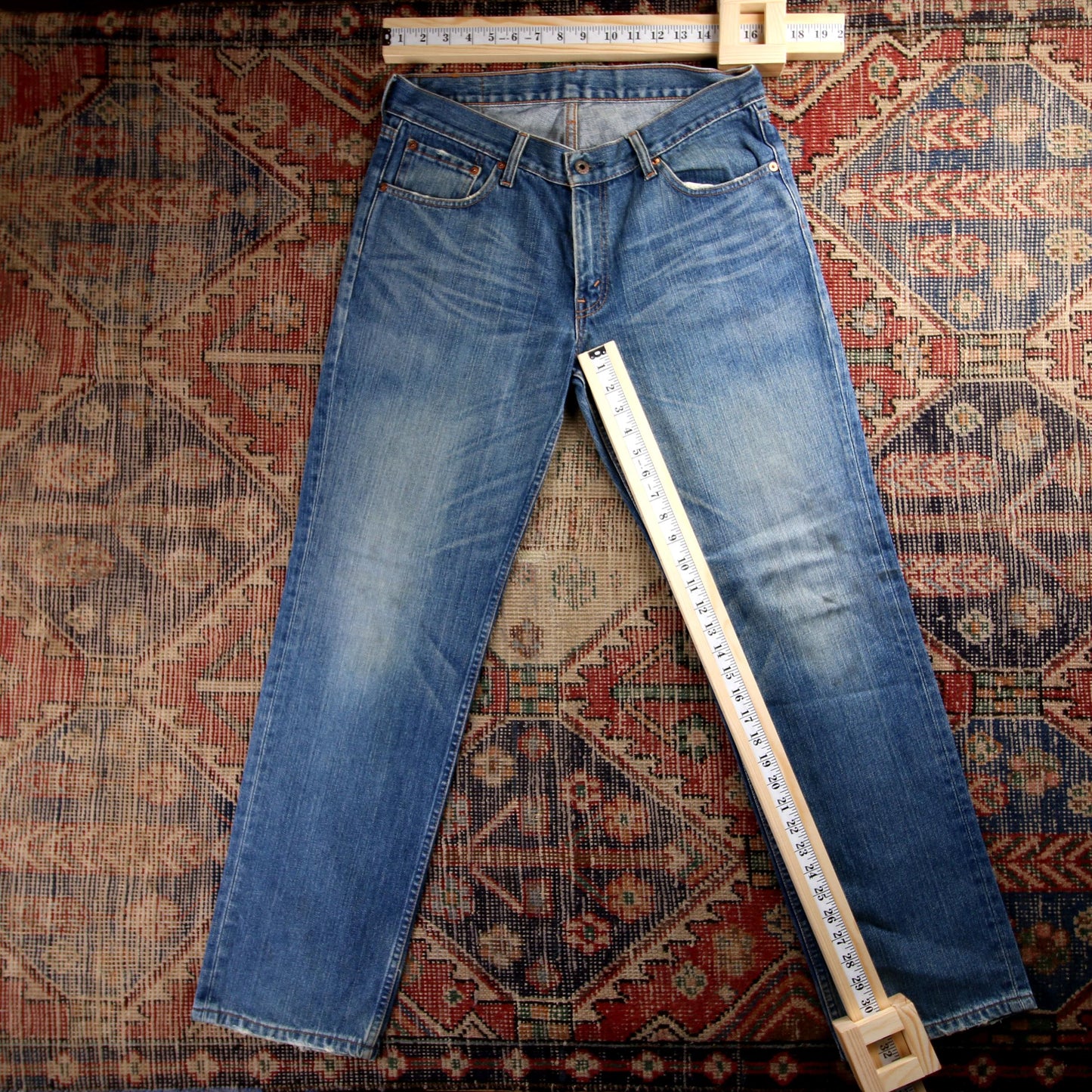 Levi's 552 Red Tab W32 L32 Straight Leg Jeans Blue Denim Jeans