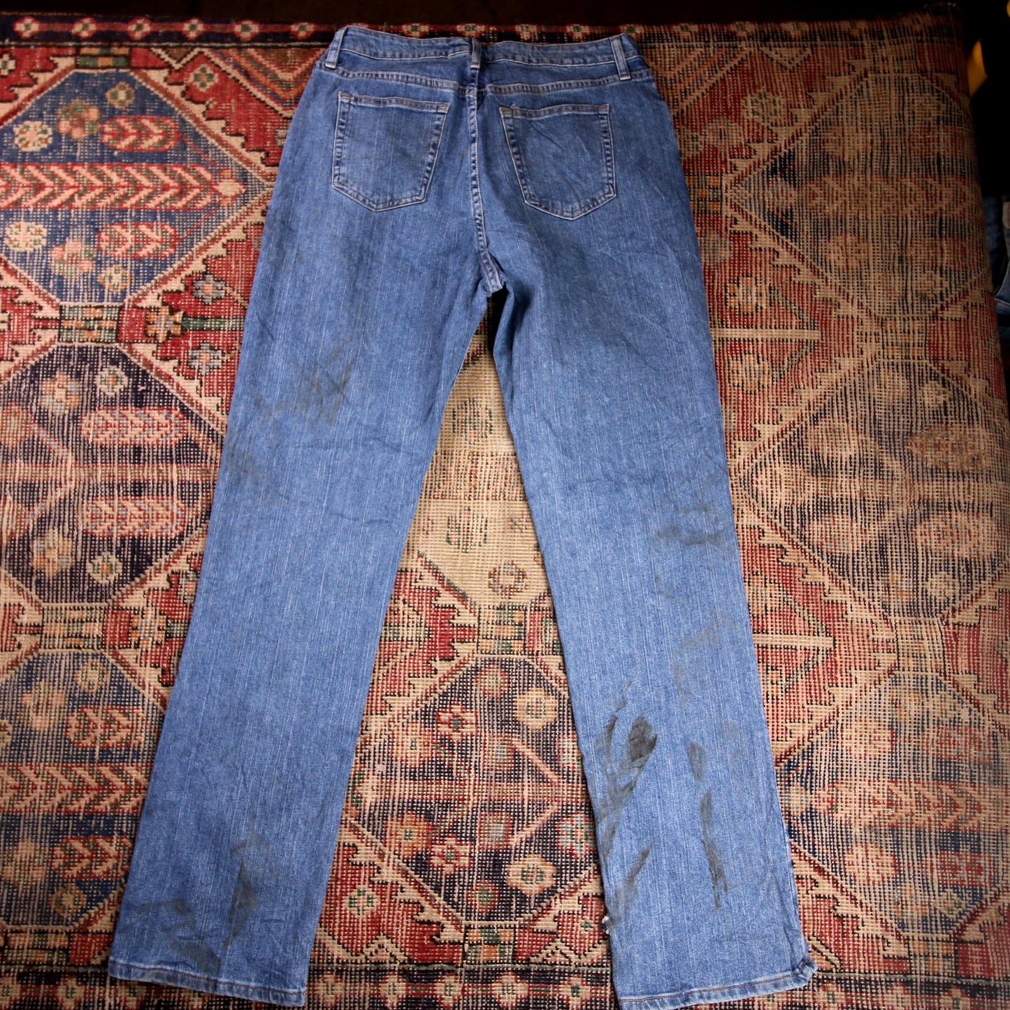 Lee W32 L33 Straight Leg Relaxed Fit Blue Denim Jeans