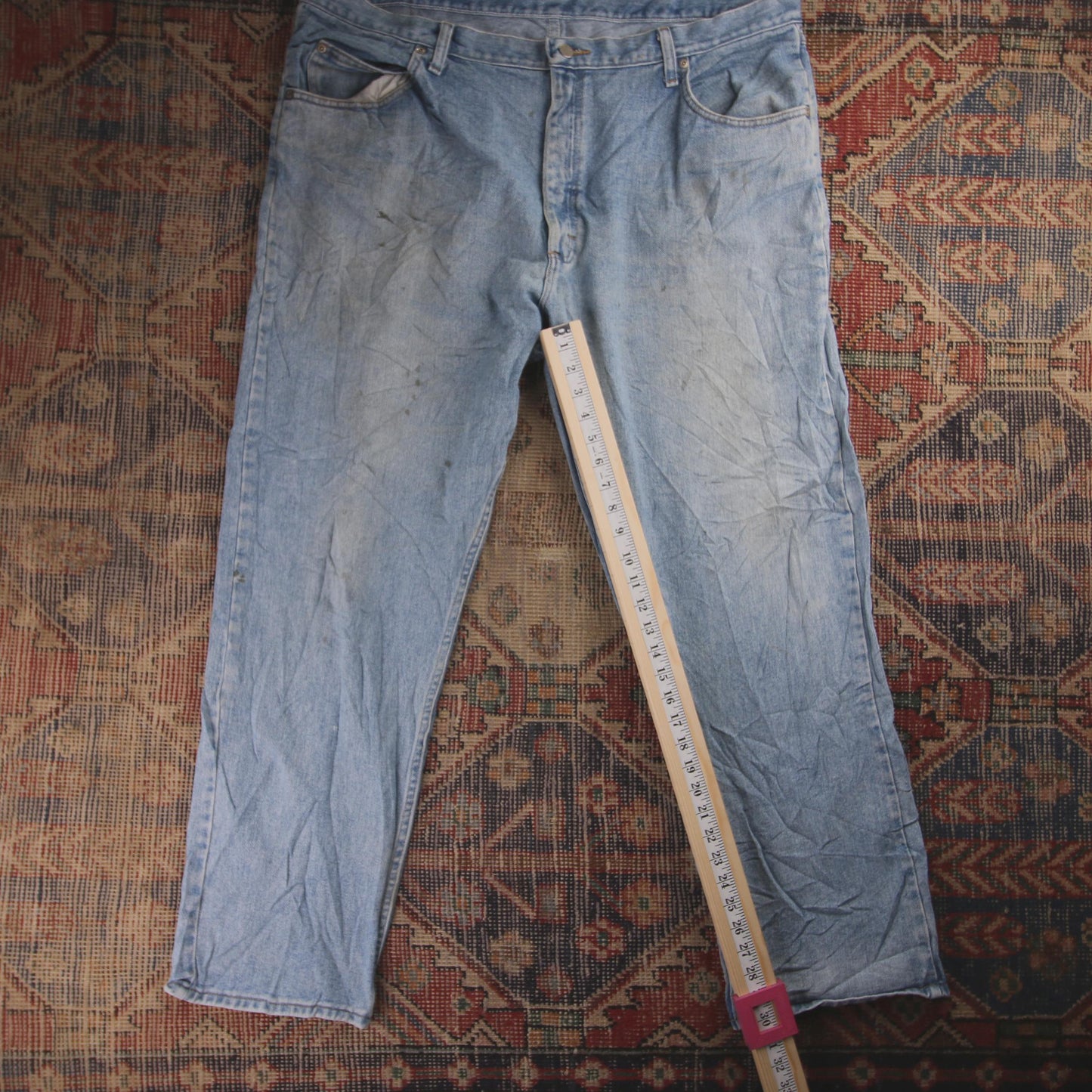 Wrangler W42 L30 Relaxed Blue Denim Jeans