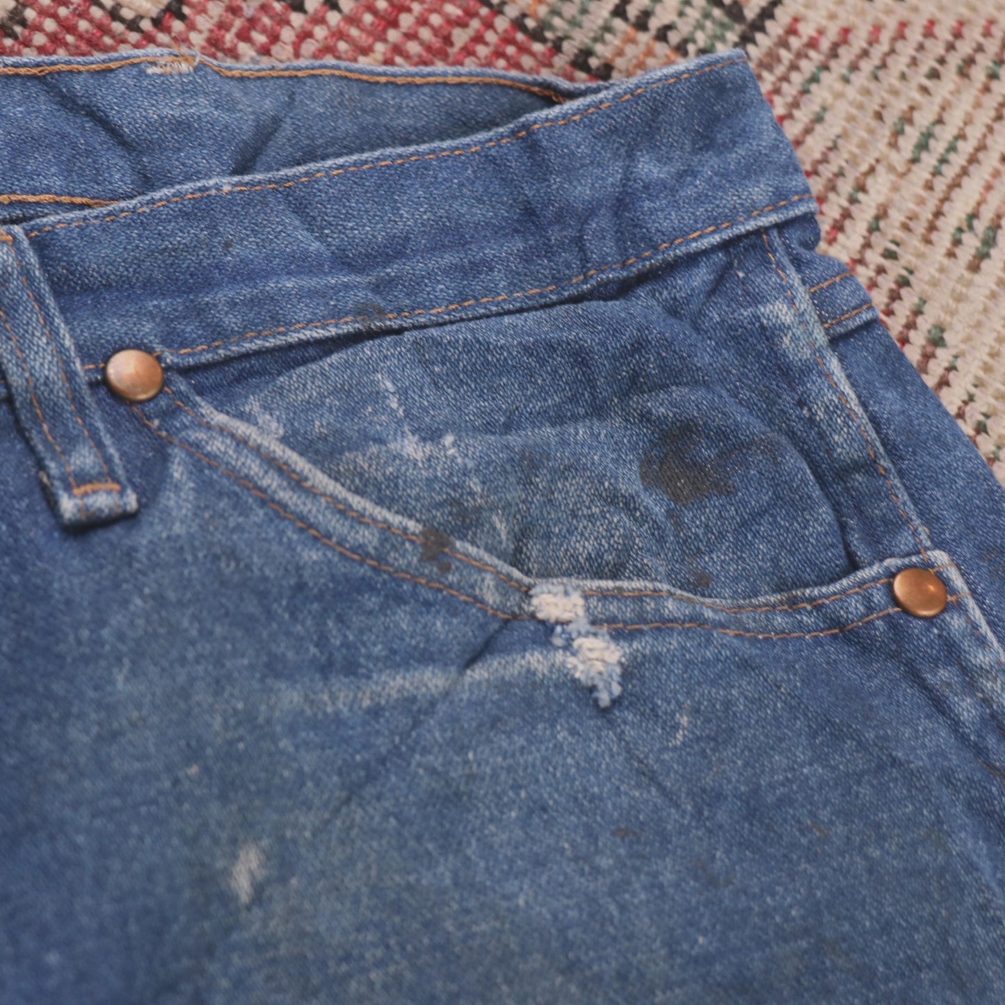 Wrangler W36 L28 Straight Leg Blue Denim Jeans