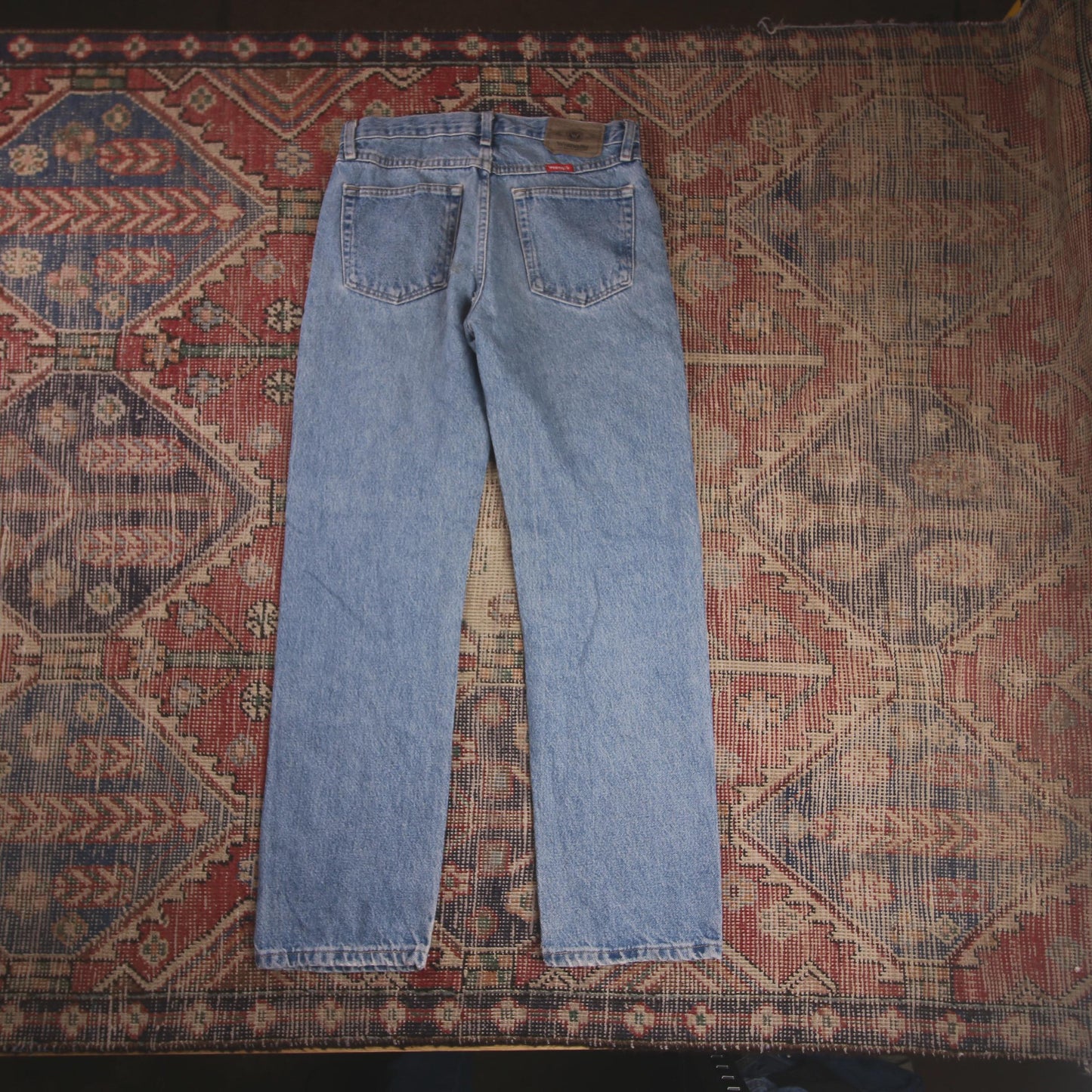 Wrangler W30 L30 Straight Leg Relaxed Fit Blue Denim Jeans