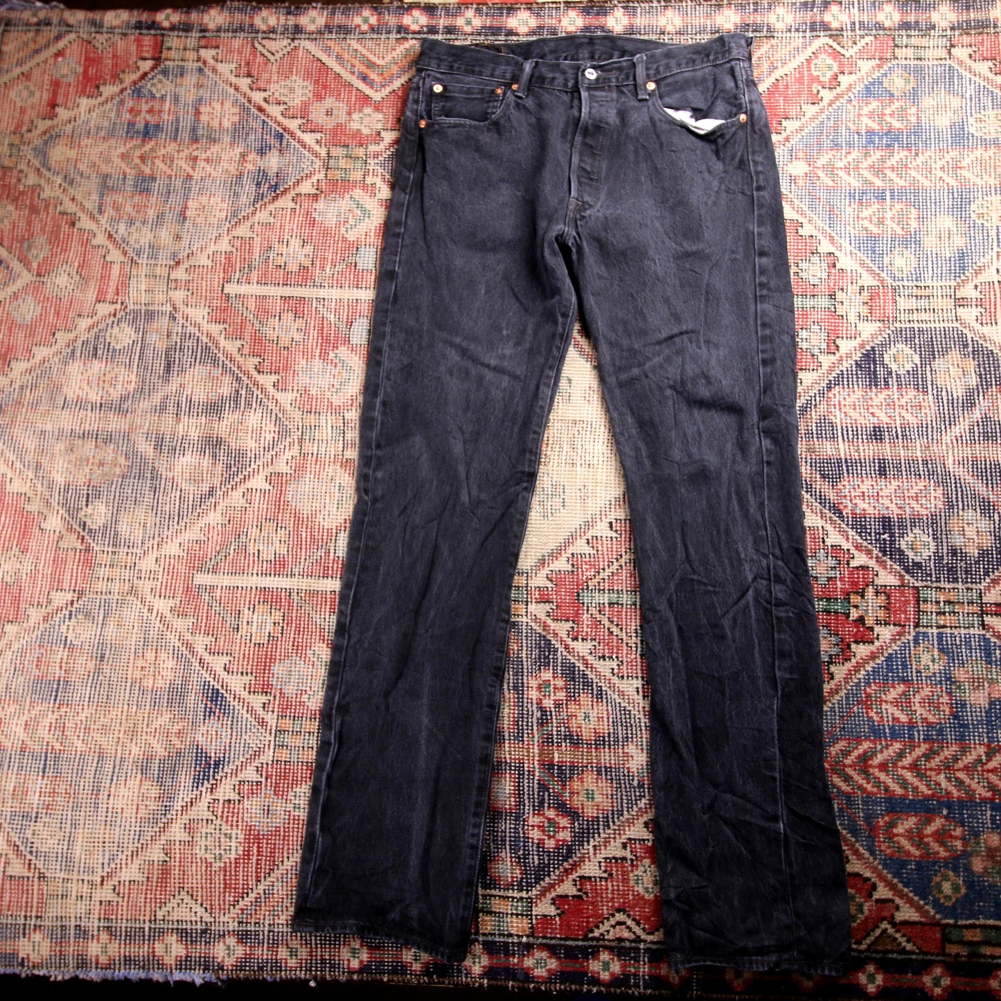 Levi's 501 W32 L32 Original Fit Black Denim Jeans