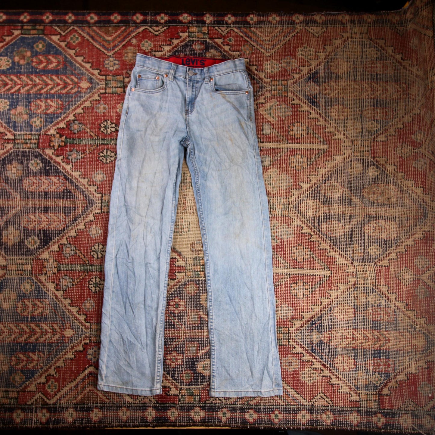 Levi's 514 W26 L28 Straight Leg Blue Denim Jeans