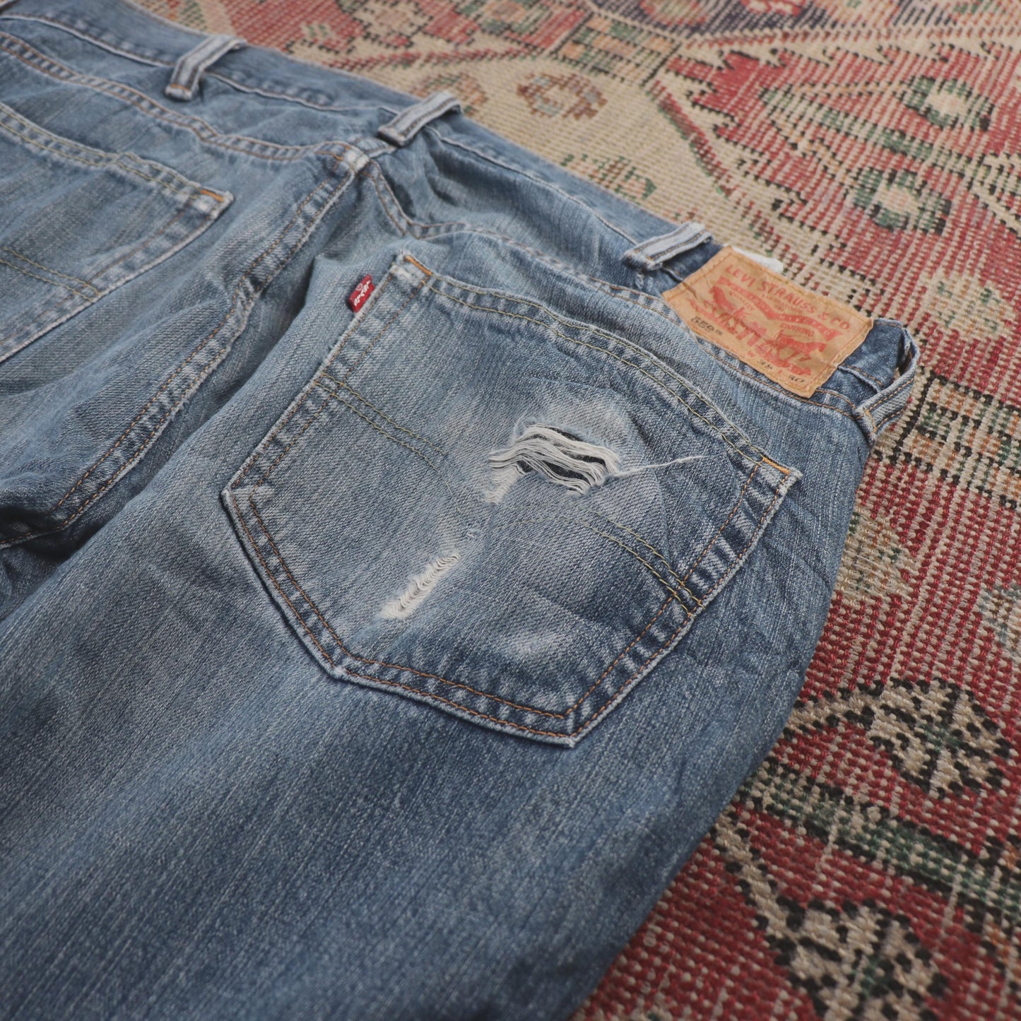 Levi's 559 W40 L29 Straight Leg Relaxed Fit Blue Denim Jeans