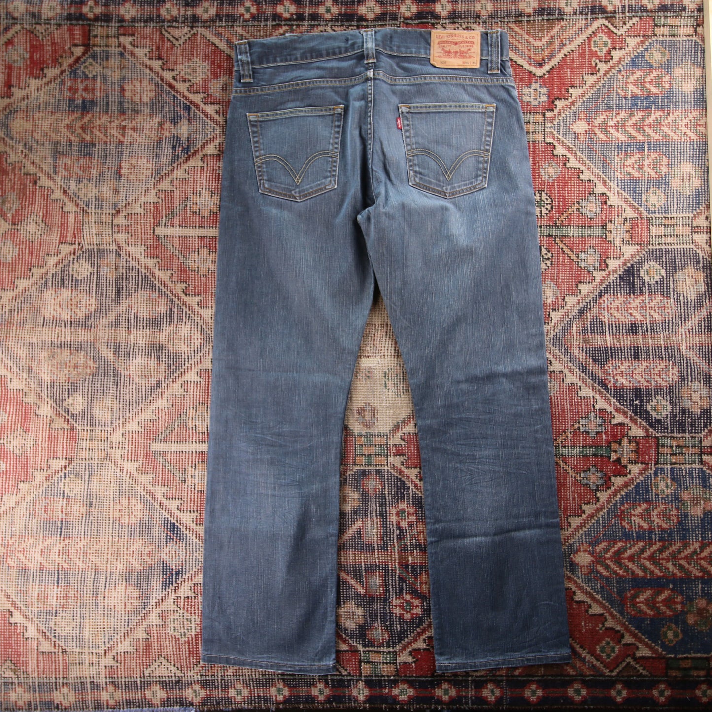 Levi's 506 Red Tab W36 L30 Straight Leg Blue Denim Jeans