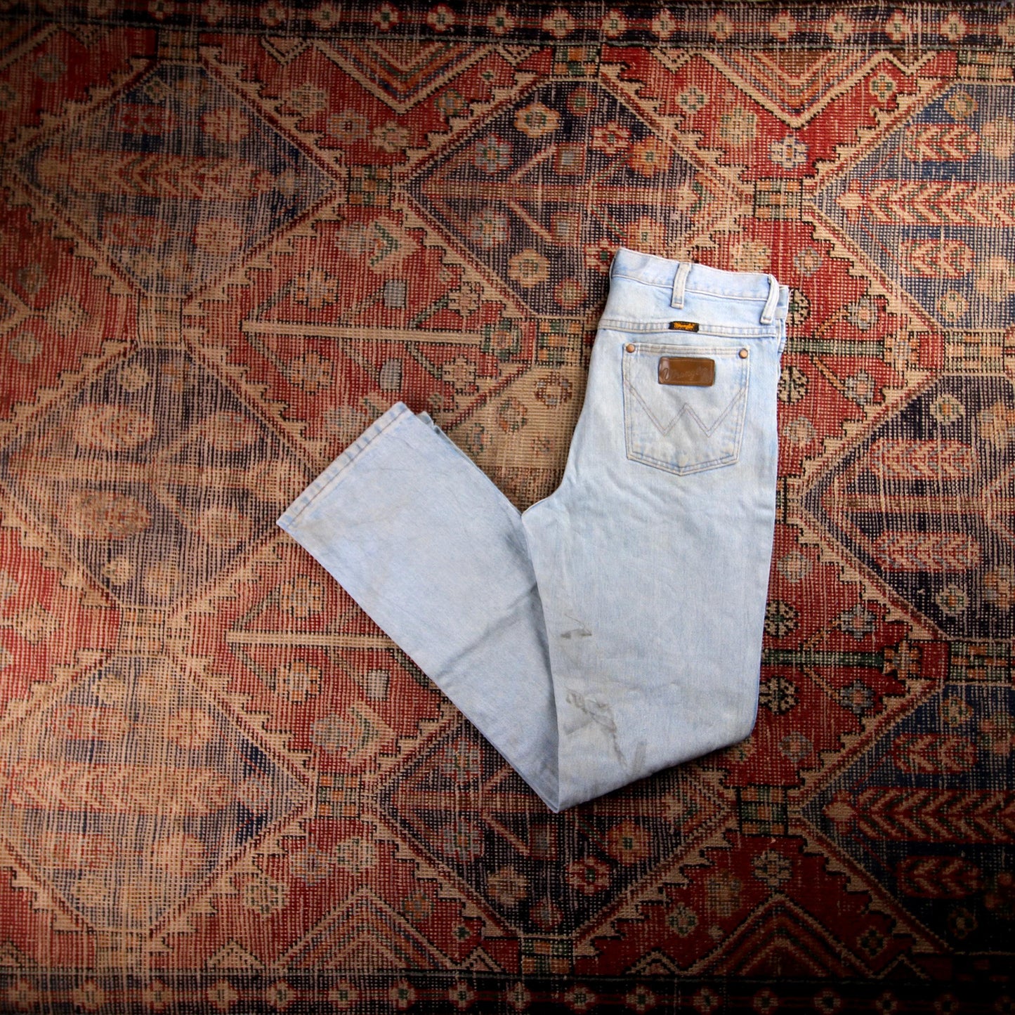 Wrangler W32 L33 Straight Blue Denim Jeans