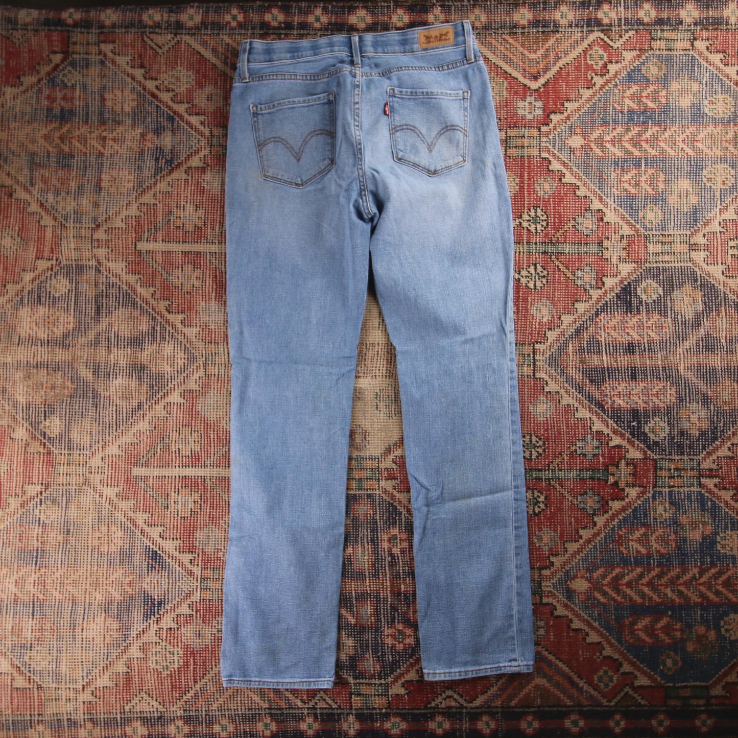 Levi's 721 Red Tab W30 L31 Straight Leg Blue Denim Jeans