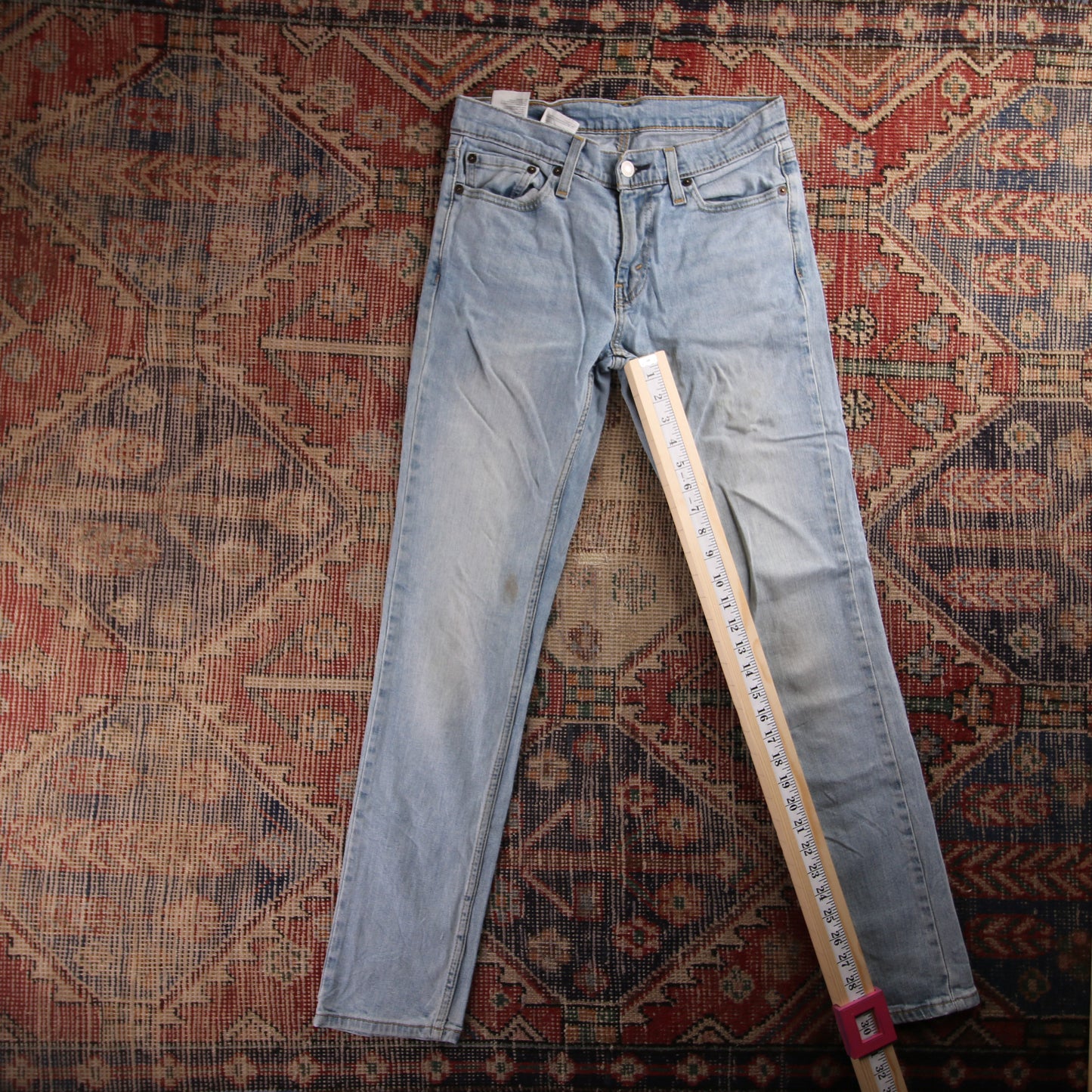 Levi's 511 Red Tab W28 L30 Slim Fit Blue Denim Jeans