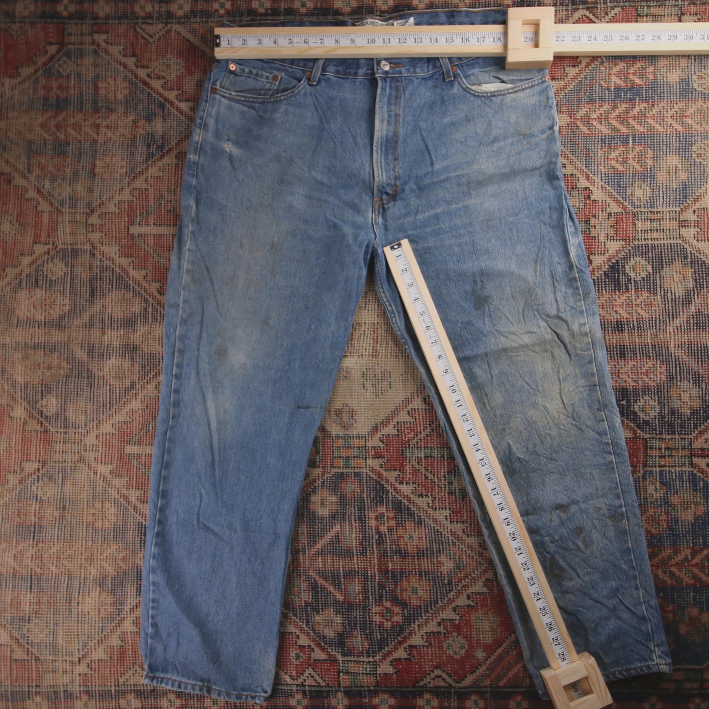 Levi's 550 Red Tab W40 L30 Tapered Leg Relaxed Fit Blue Denim Jeans
