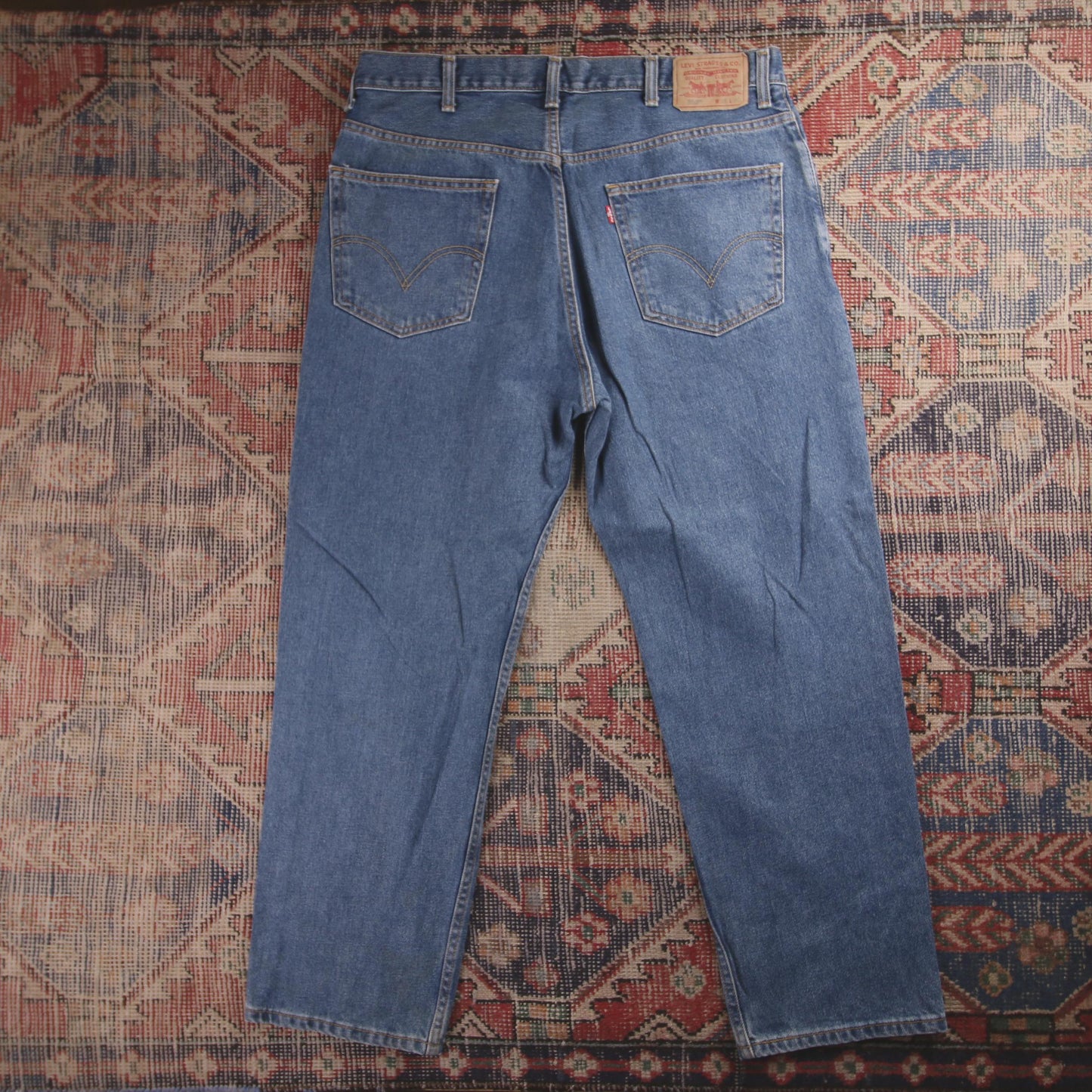 Levi's 550 Red Tab W36 L29 Tapered Leg Relaxed Fit Blue Denim Jeans