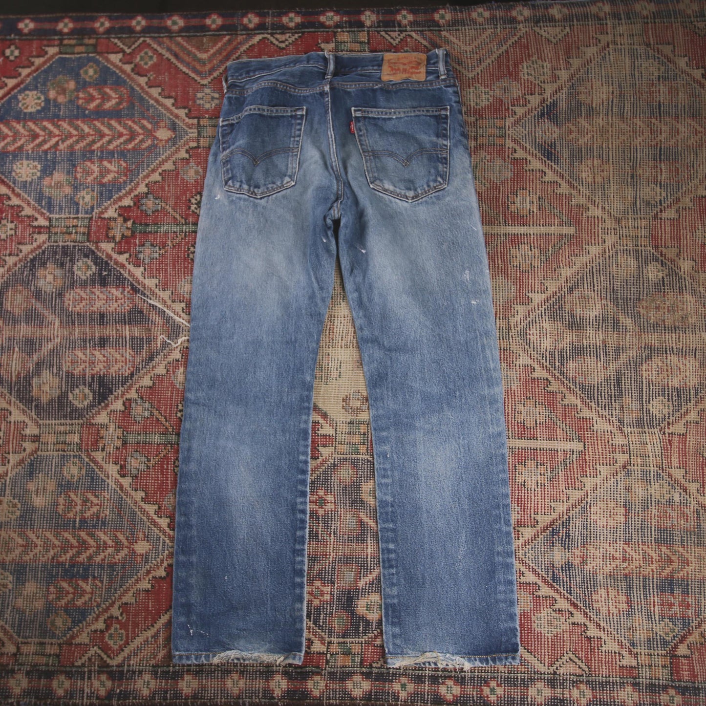 Levi's W30 L30 Straight Leg Classic Ripped Style Blue Denim Jeans