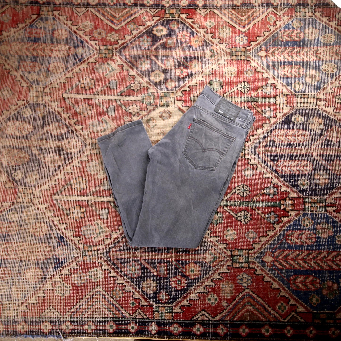 Levi's 511 W34 L26 Slim Fit Grey Denim Jeans