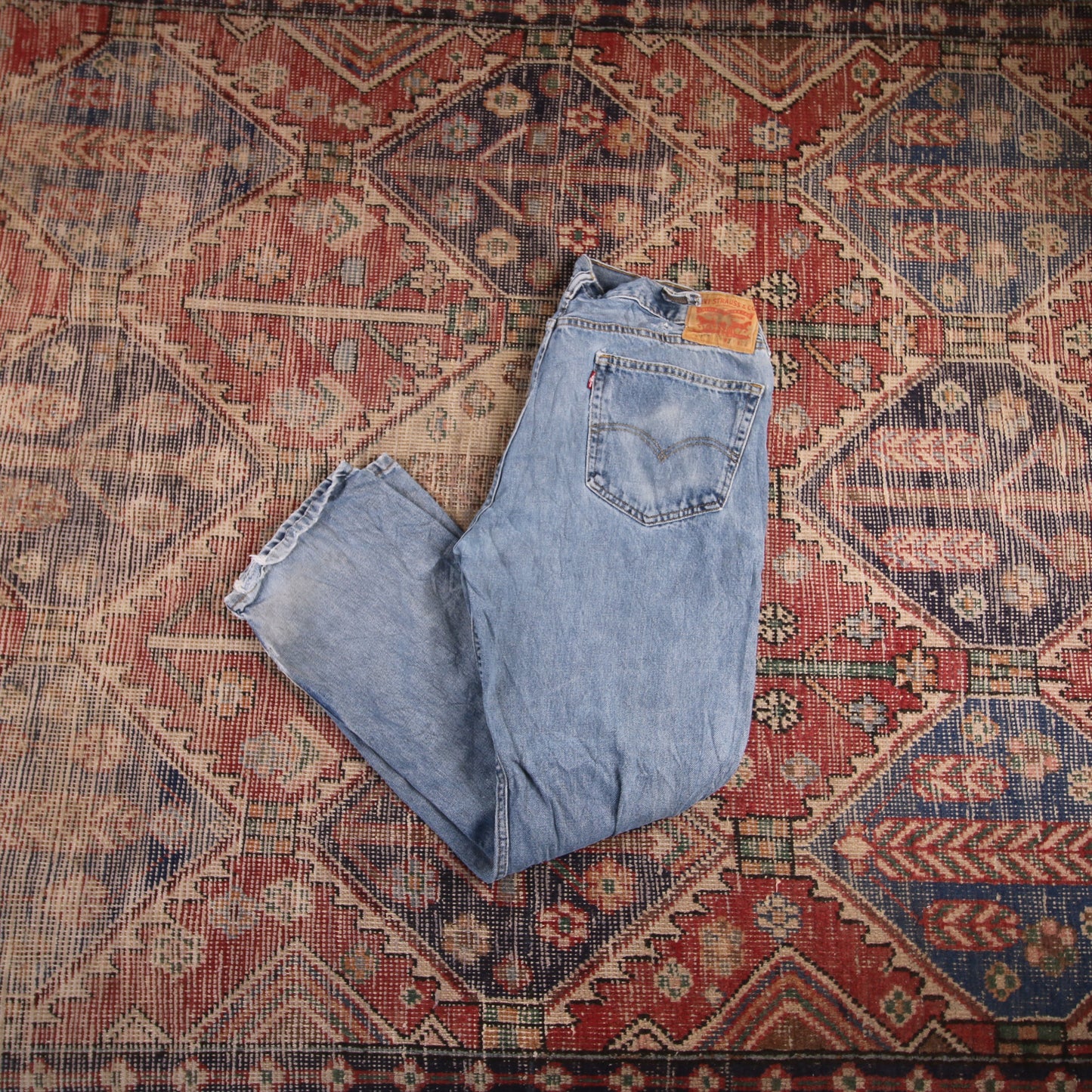 Levi's 505 W38 L30 Straight Leg Regular Fit Blue Denim Jeans