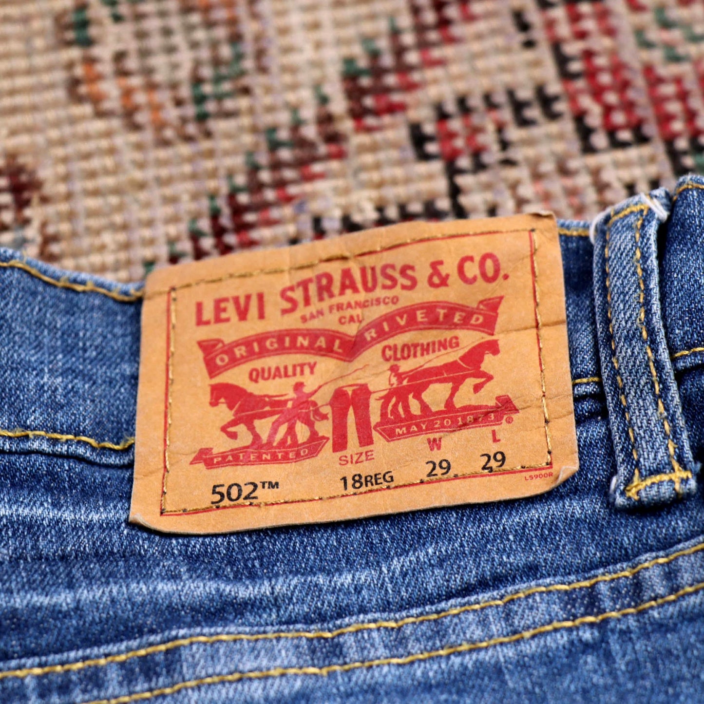 Levi's 502 W30 L30 Tapered Leg Regular Fit Blue Denim Jeans