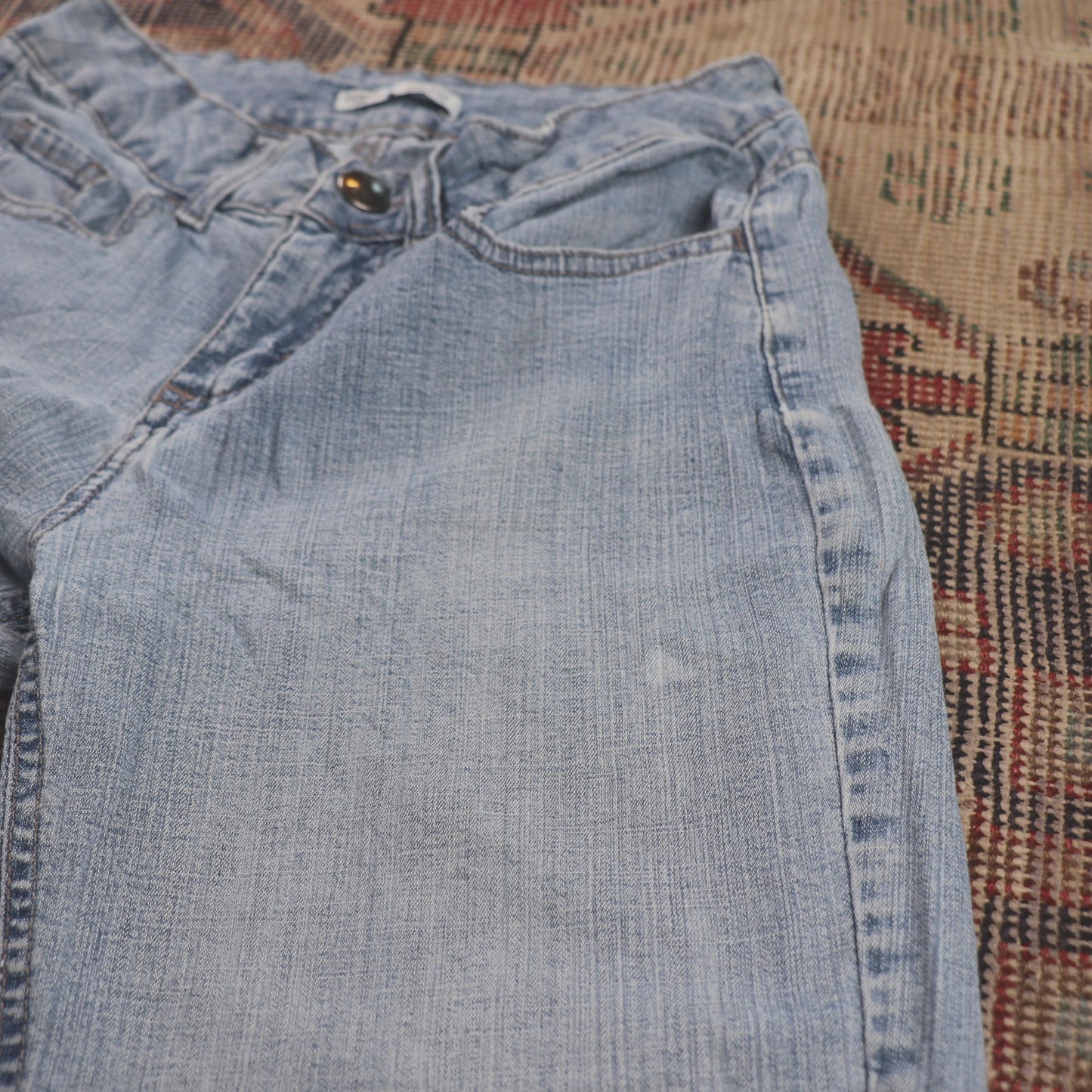 Lee W28 L30 Straight Leg Relaxed Fit Blue Denim Jeans