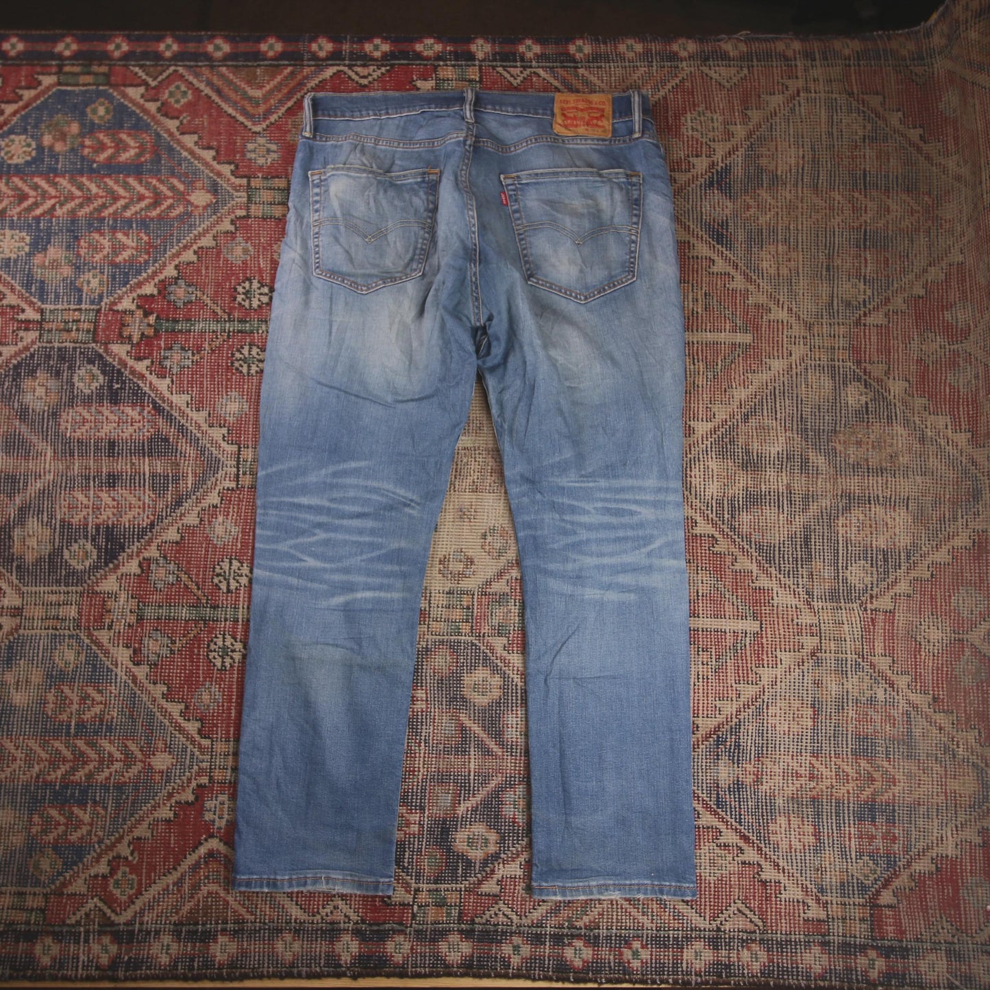 Levi's 511 W38 L28 Slim Fit Classic Ripped Style Blue Denim Jeans