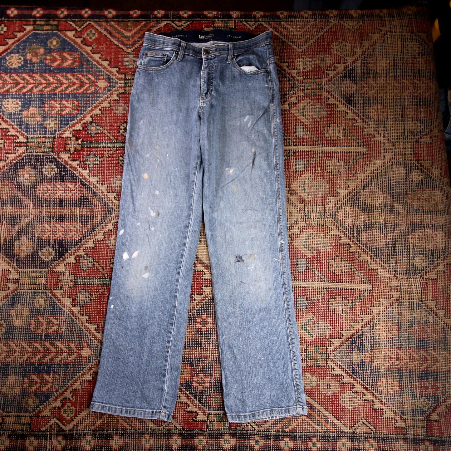 Lee W30 L30 Straight Leg Relaxed Fit Blue Denim Jeans