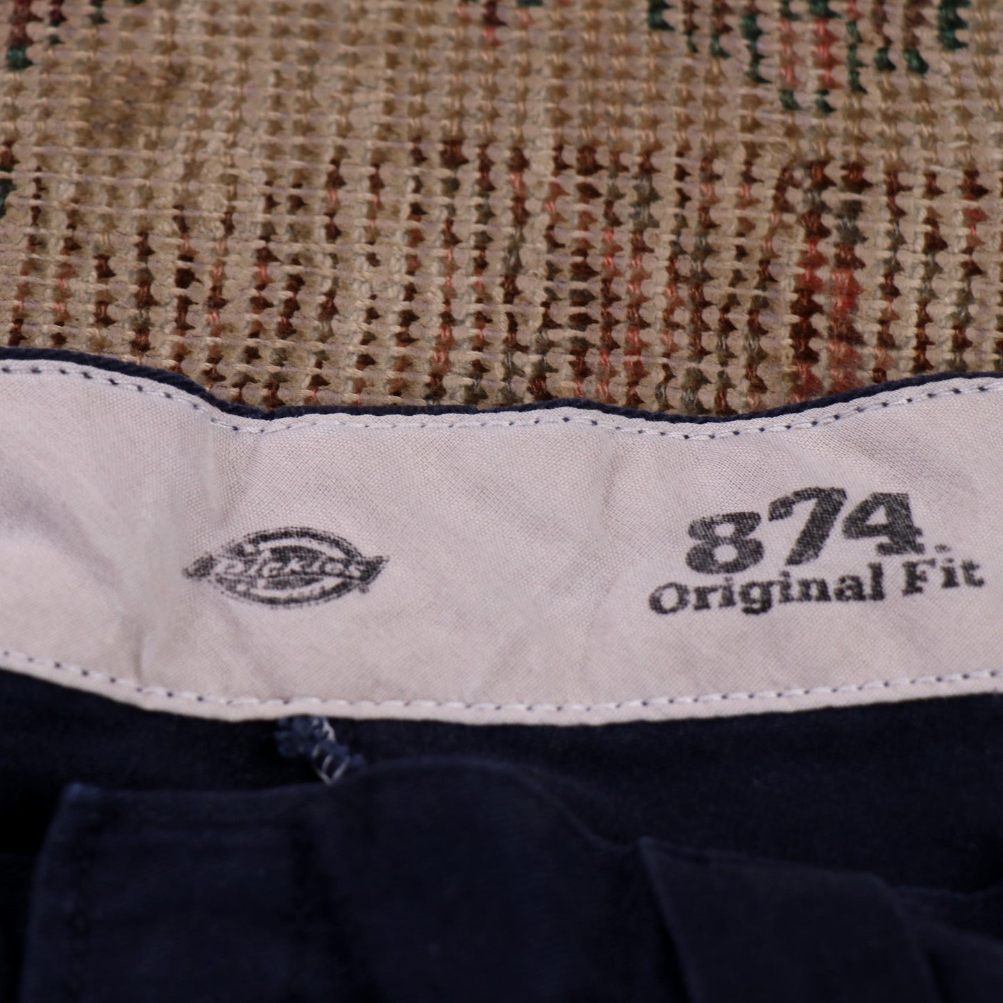 Dickies W46 L30 Straight Leg Blue Cotton Blend Trousers