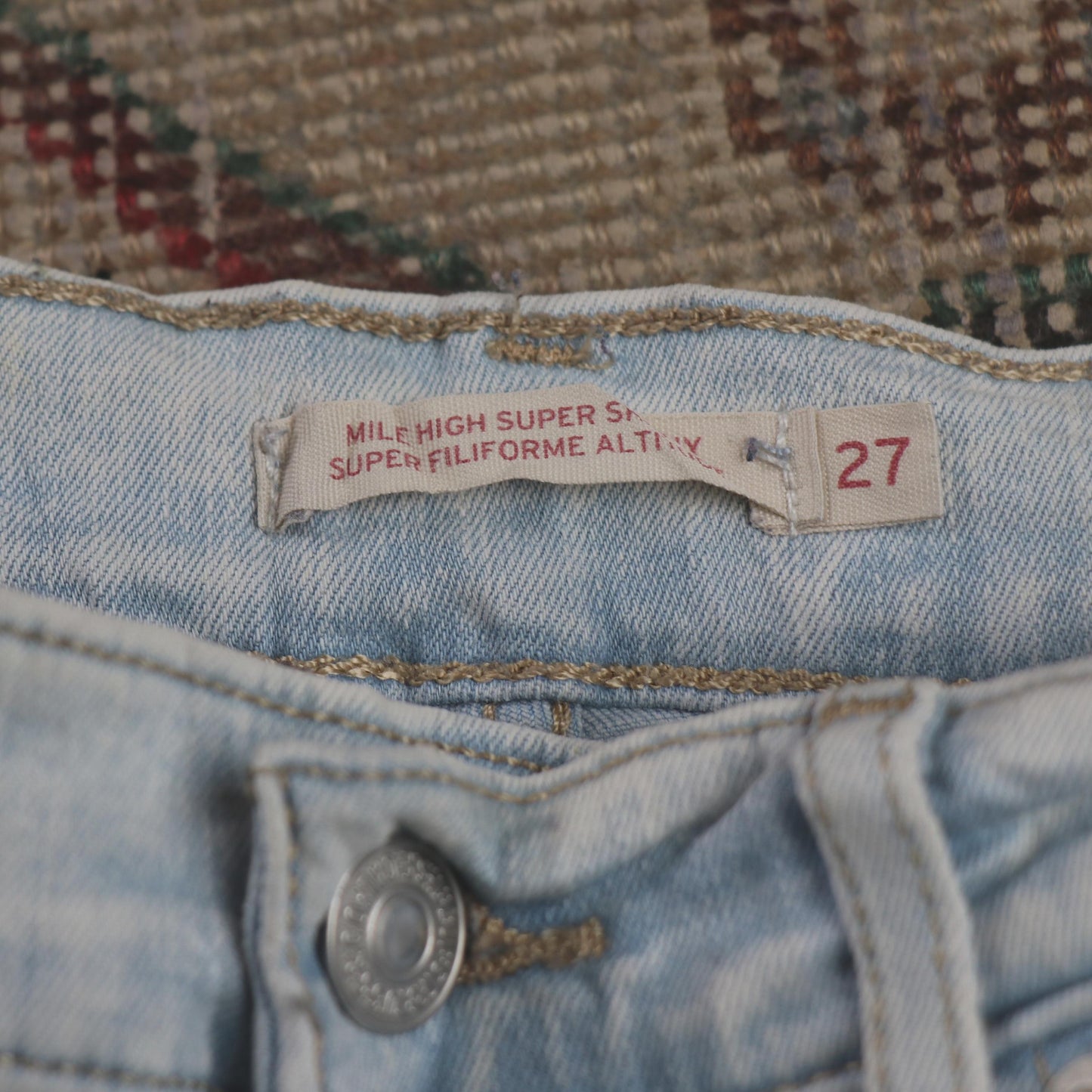 Levi's W26 L29 Skinny Blue Denim Jeans