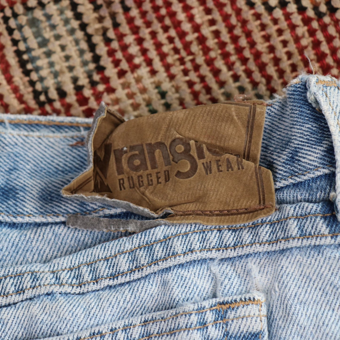 Wrangler W46 L29 Straight Leg Blue Denim Jeans