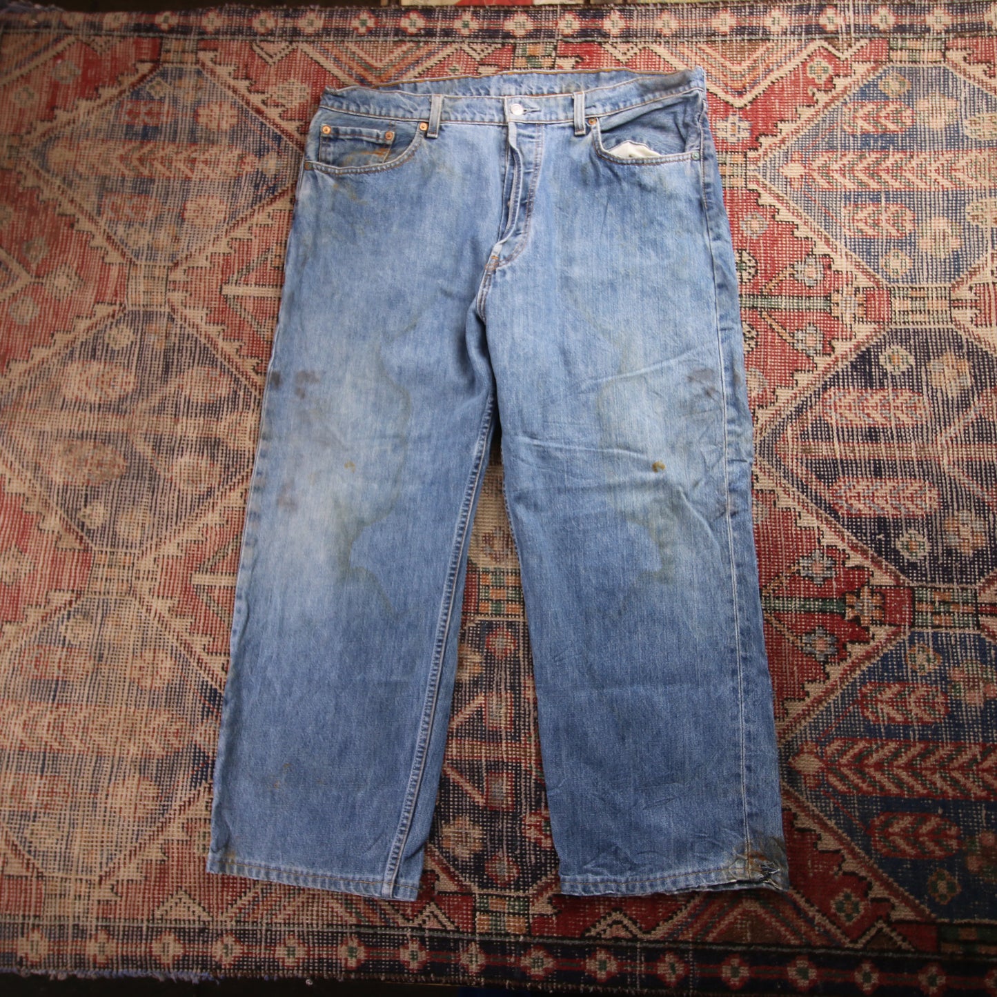Levi's 513 W38 L27 Straight Leg Slim Fit Blue Denim Jeans