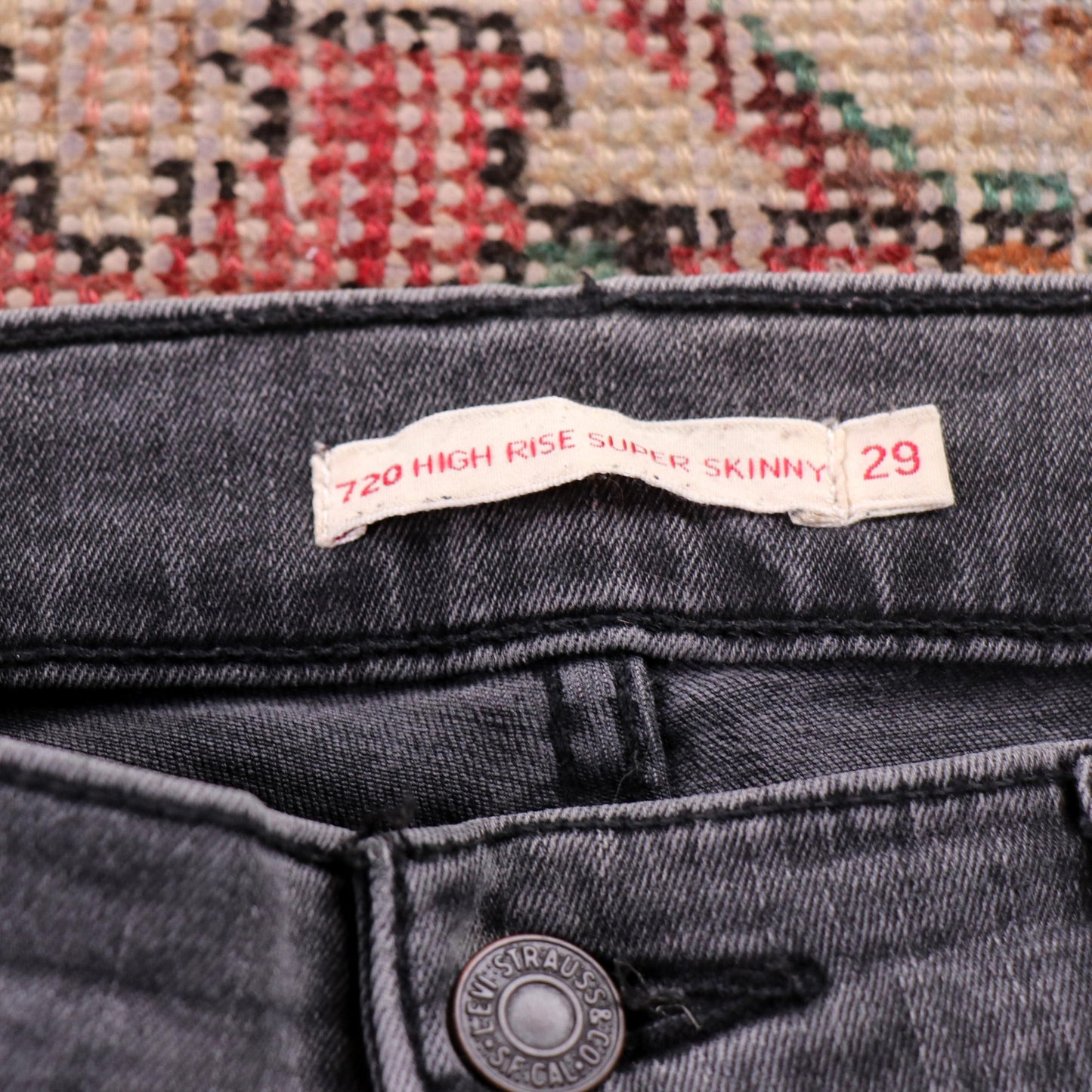 Levi's 720 W30 L28 Skinny Grey Denim Jeans