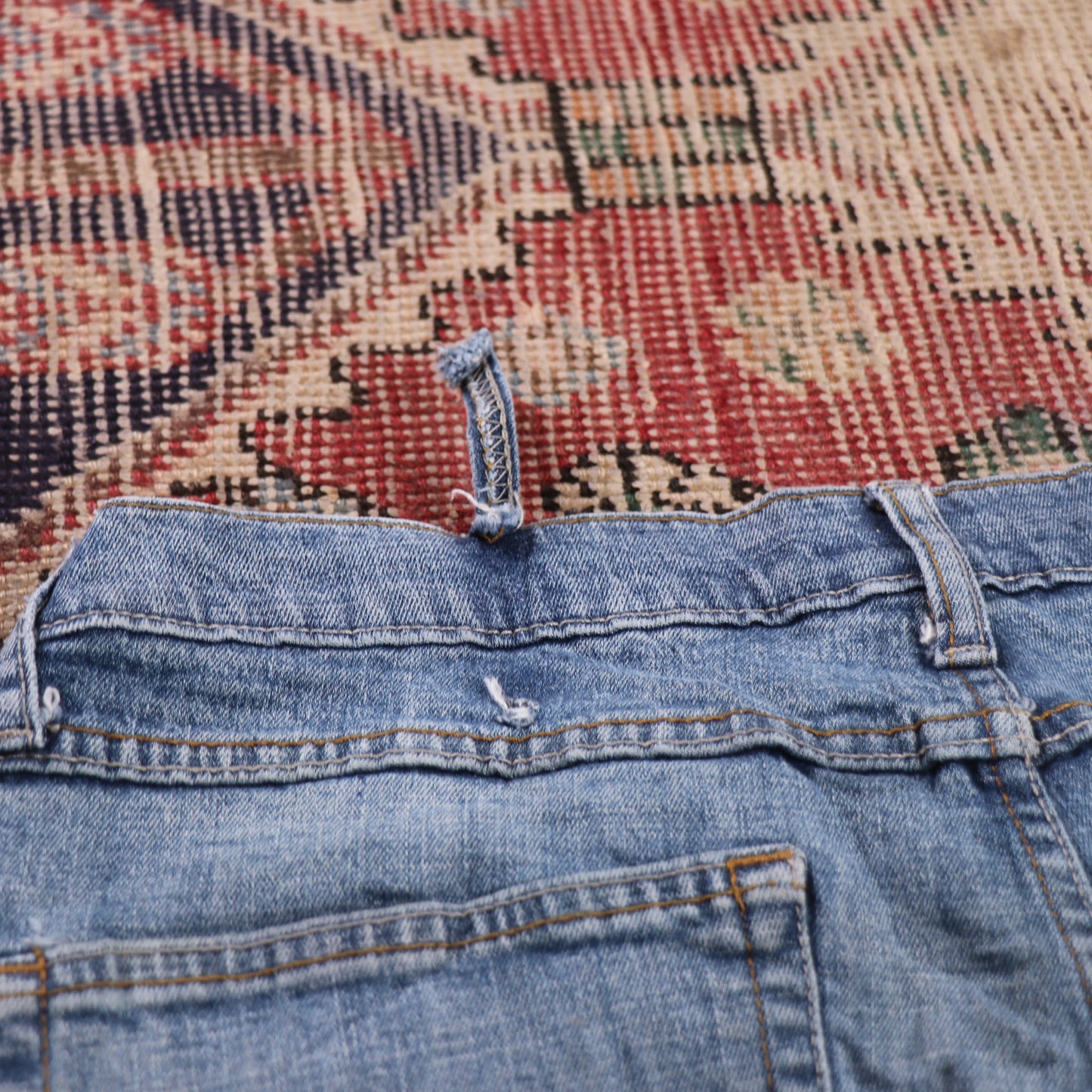 Wrangler W32 L32 Straight Leg Relaxed Fit Blue Denim Jeans