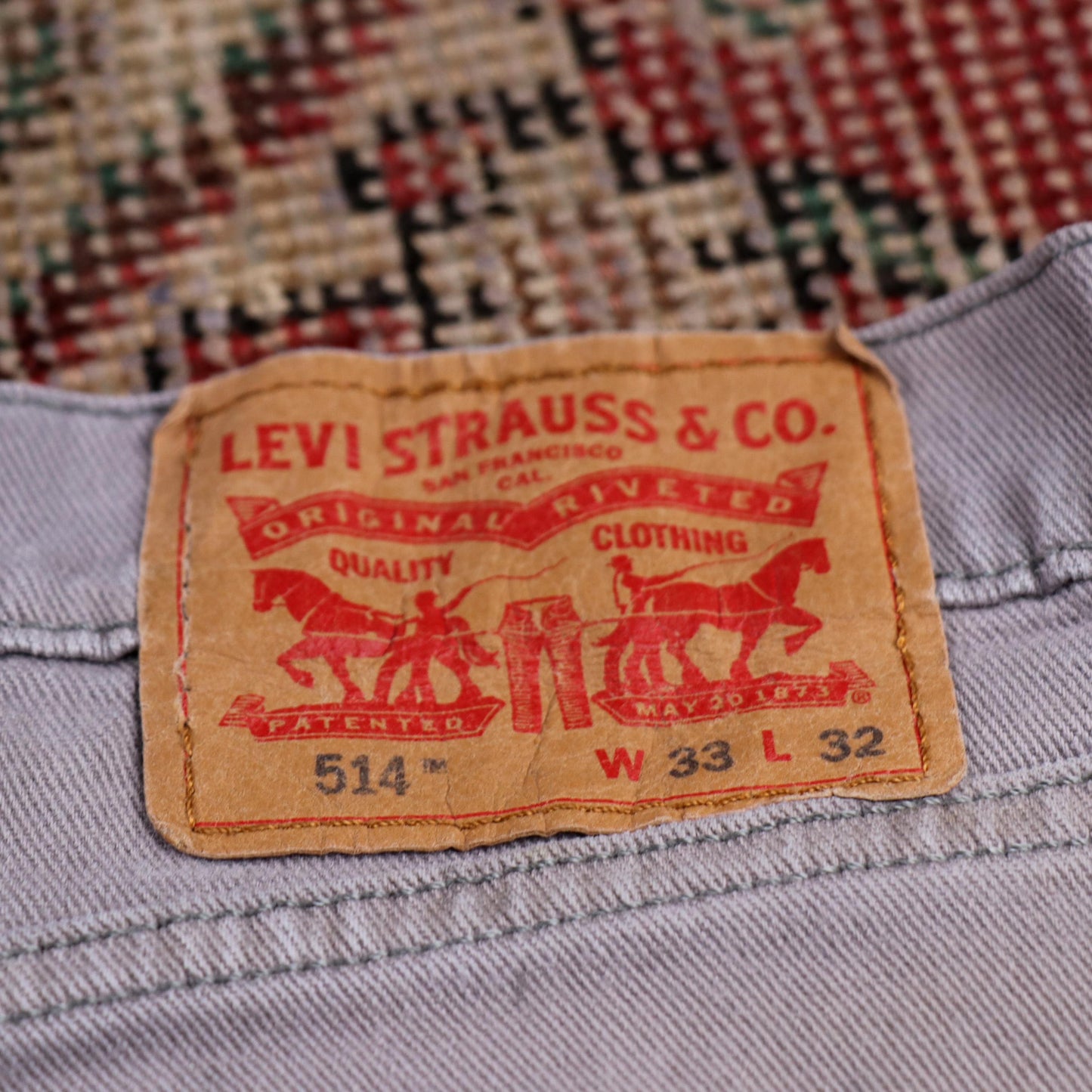 Levi's 514 W32 L30 Straight Leg Grey Denim Jeans
