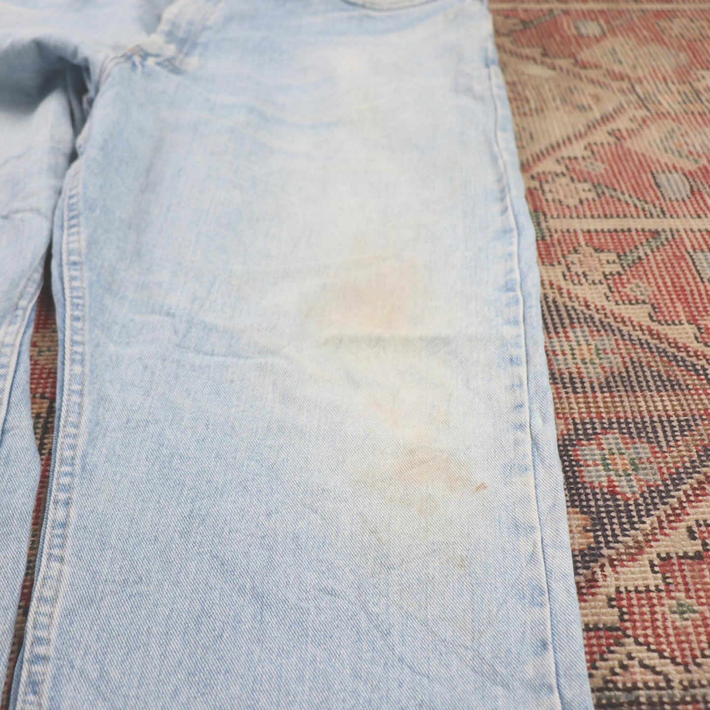 Wrangler W38 L30 Straight Leg Relaxed Fit Blue Denim Jeans