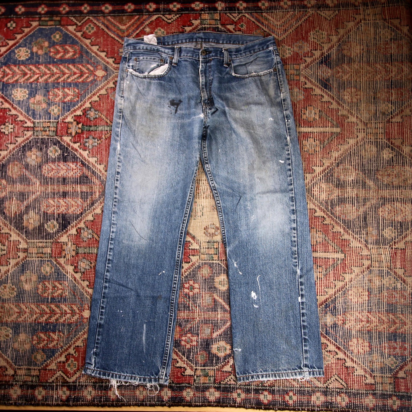 Levi's W36 L29 Straight Leg Blue Denim Jeans