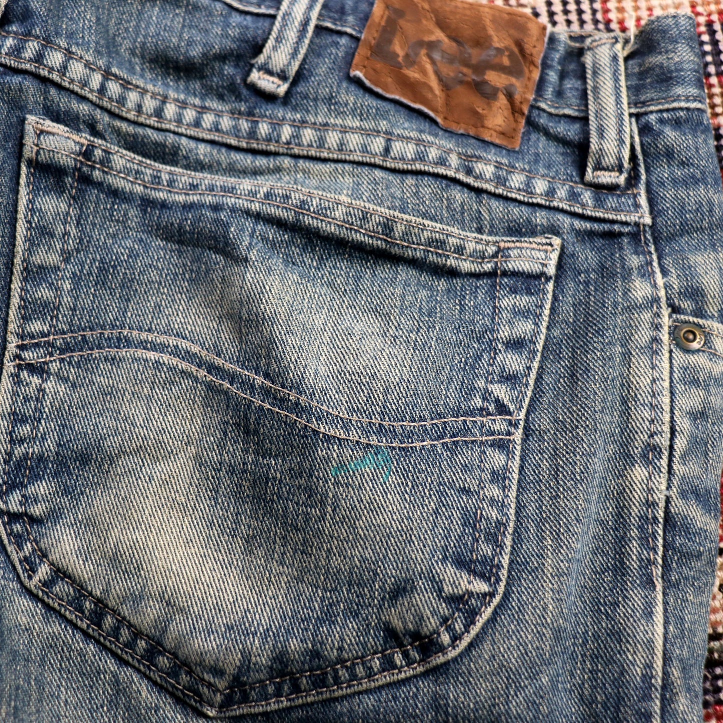 Lee W34 L27 Straight Leg Relaxed Fit Blue Denim Jeans