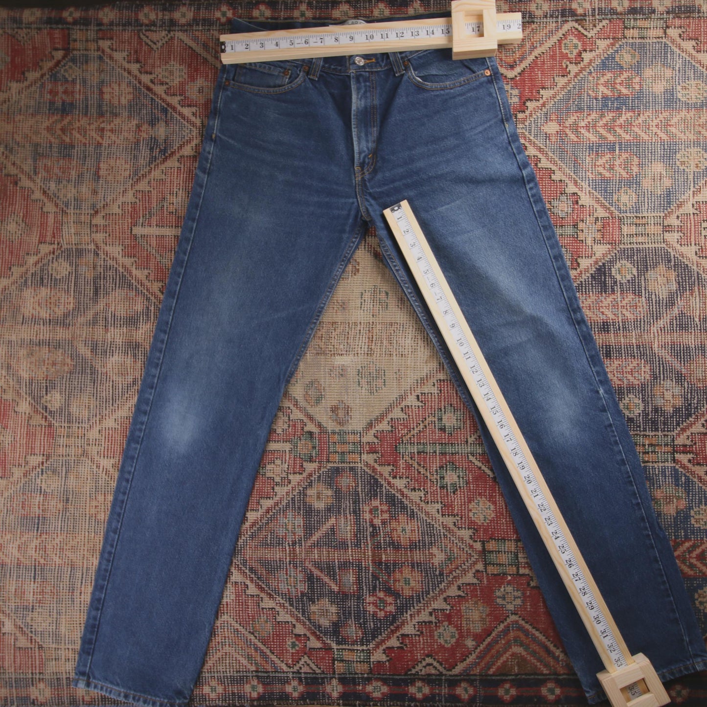 Levi's 505 W30 L35 Straight Leg Regular Fit Blue Denim Jeans
