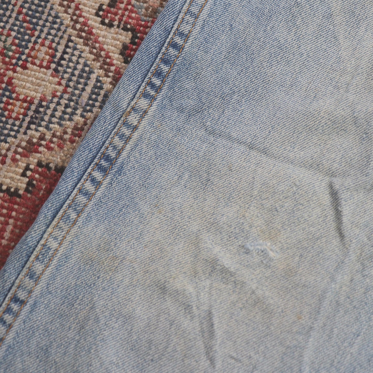 Wrangler W36 L29 Straight Leg Relaxed Fit Blue Denim Jeans