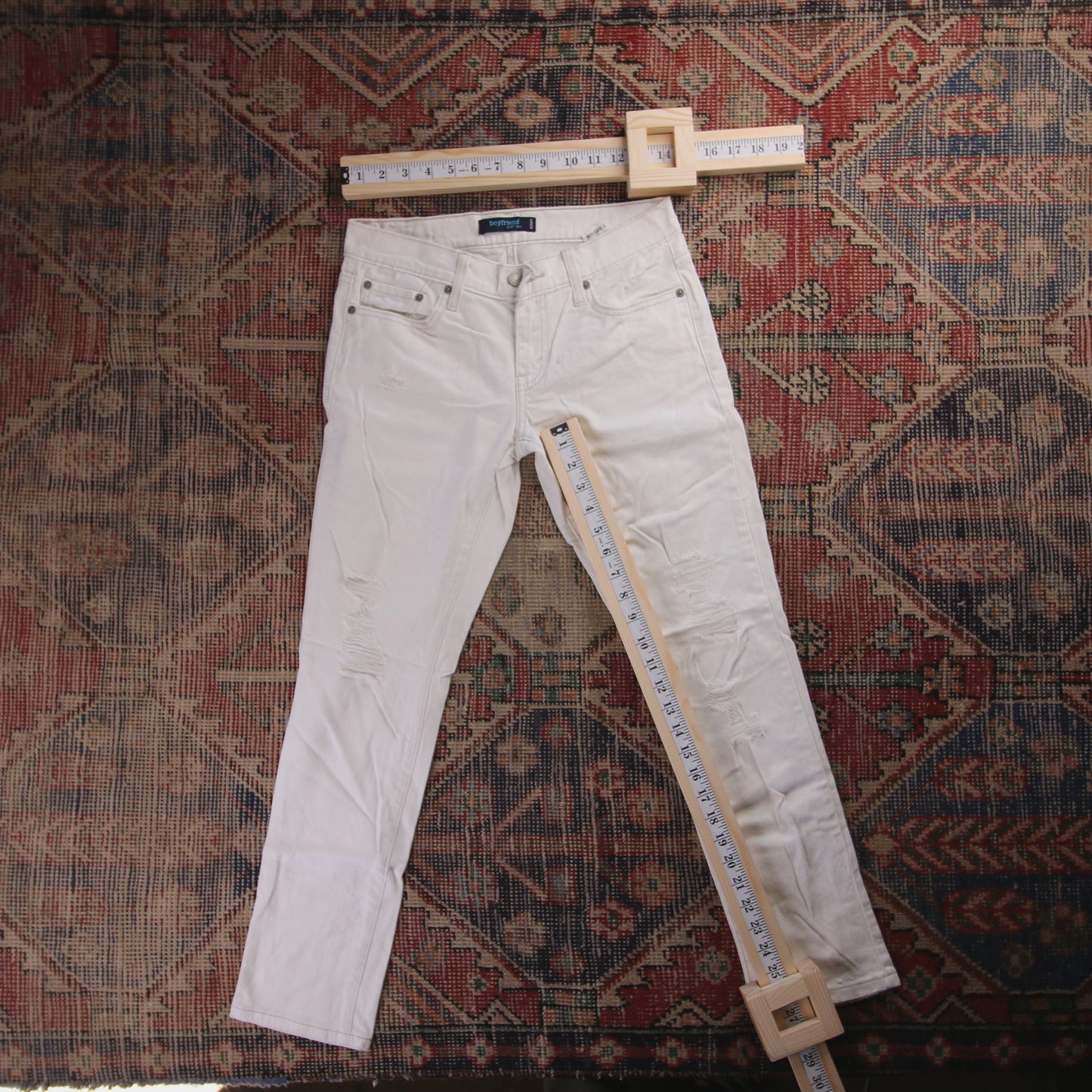 Levi's 513 W28 L27 Straight Leg Slim Fit White Denim Jeans