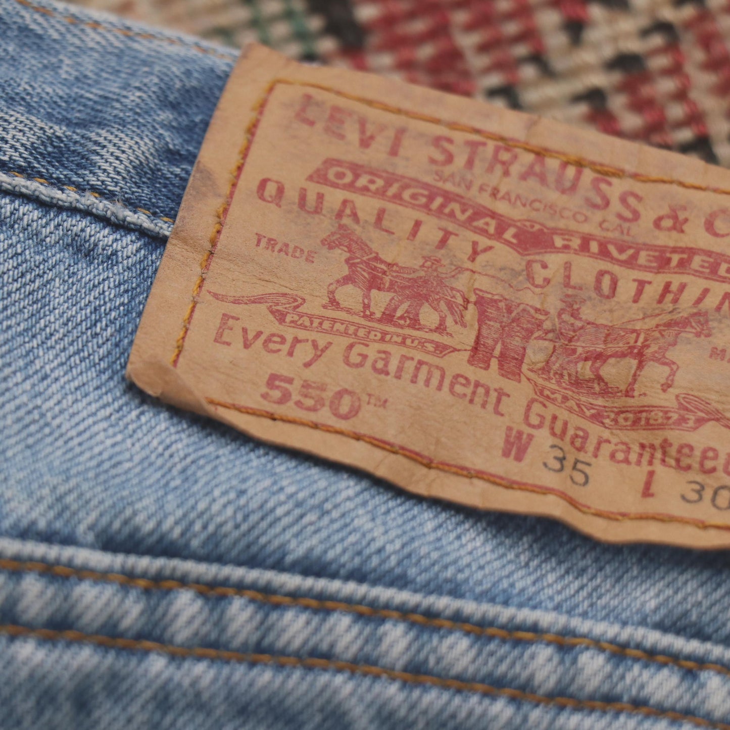 Levi's 550 W34 L30 Tapered Leg Relaxed Fit Blue Denim Jeans